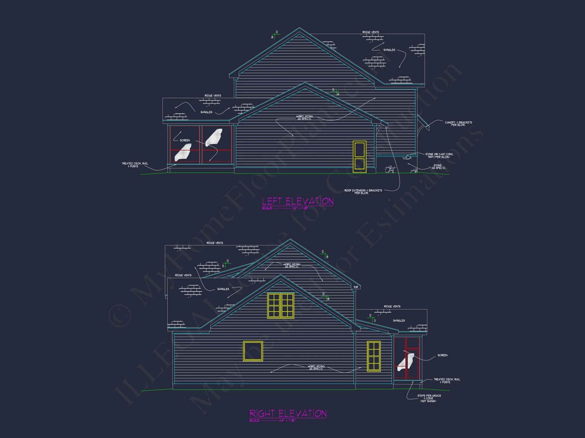 Elegant house Plan with Open Floor Plan and CAD Designs