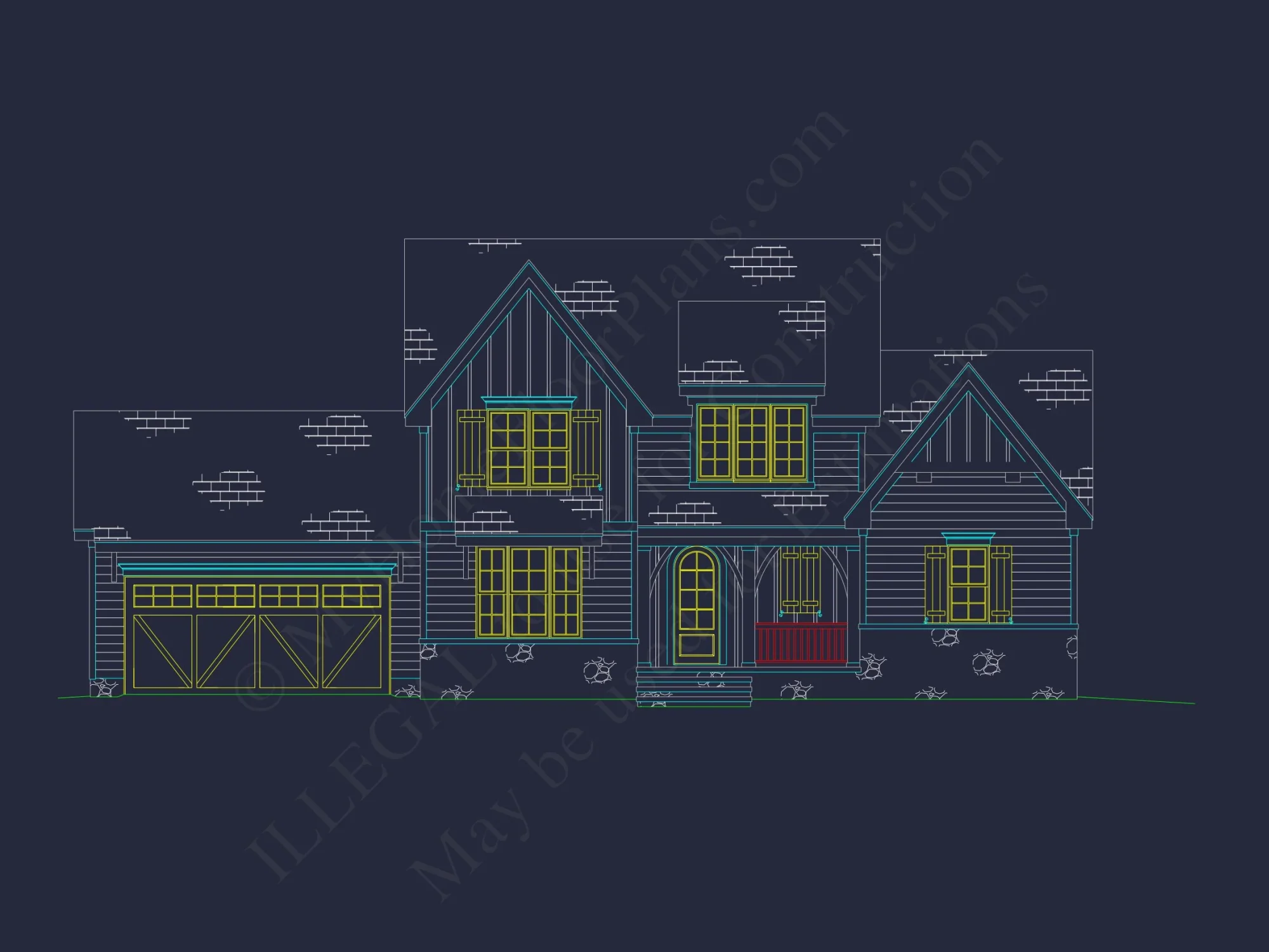 Elegant house Plan with Open Floor Plan and CAD Designs