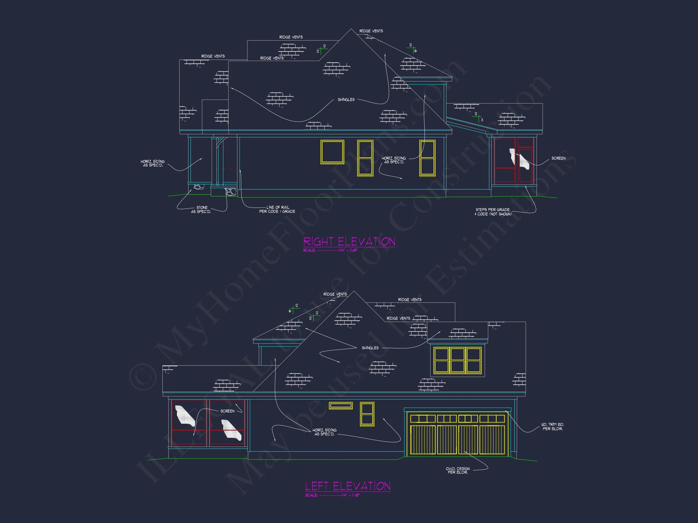 Custom Transitional house Plan with 4 Bedrooms and Elegant Features