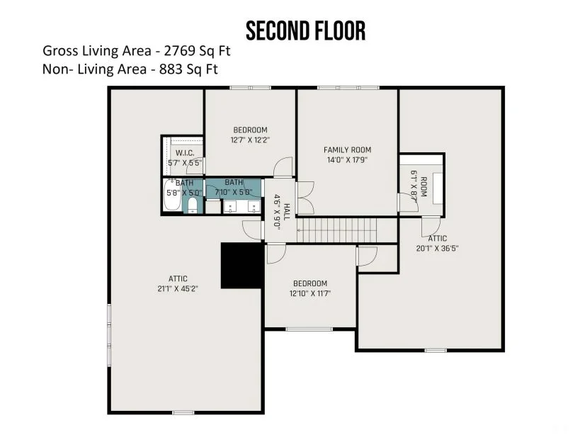 Custom Transitional house Plan with 4 Bedrooms and Elegant Features