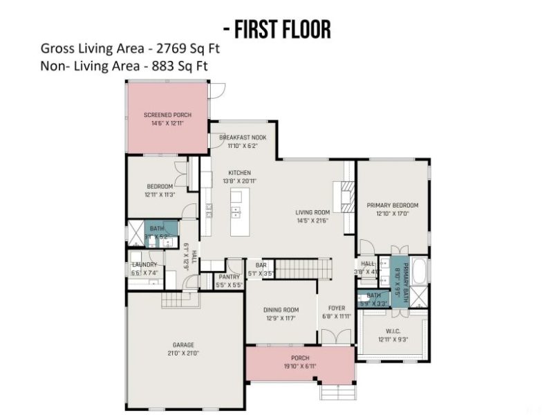 Custom Transitional house Plan with 4 Bedrooms and Elegant Features
