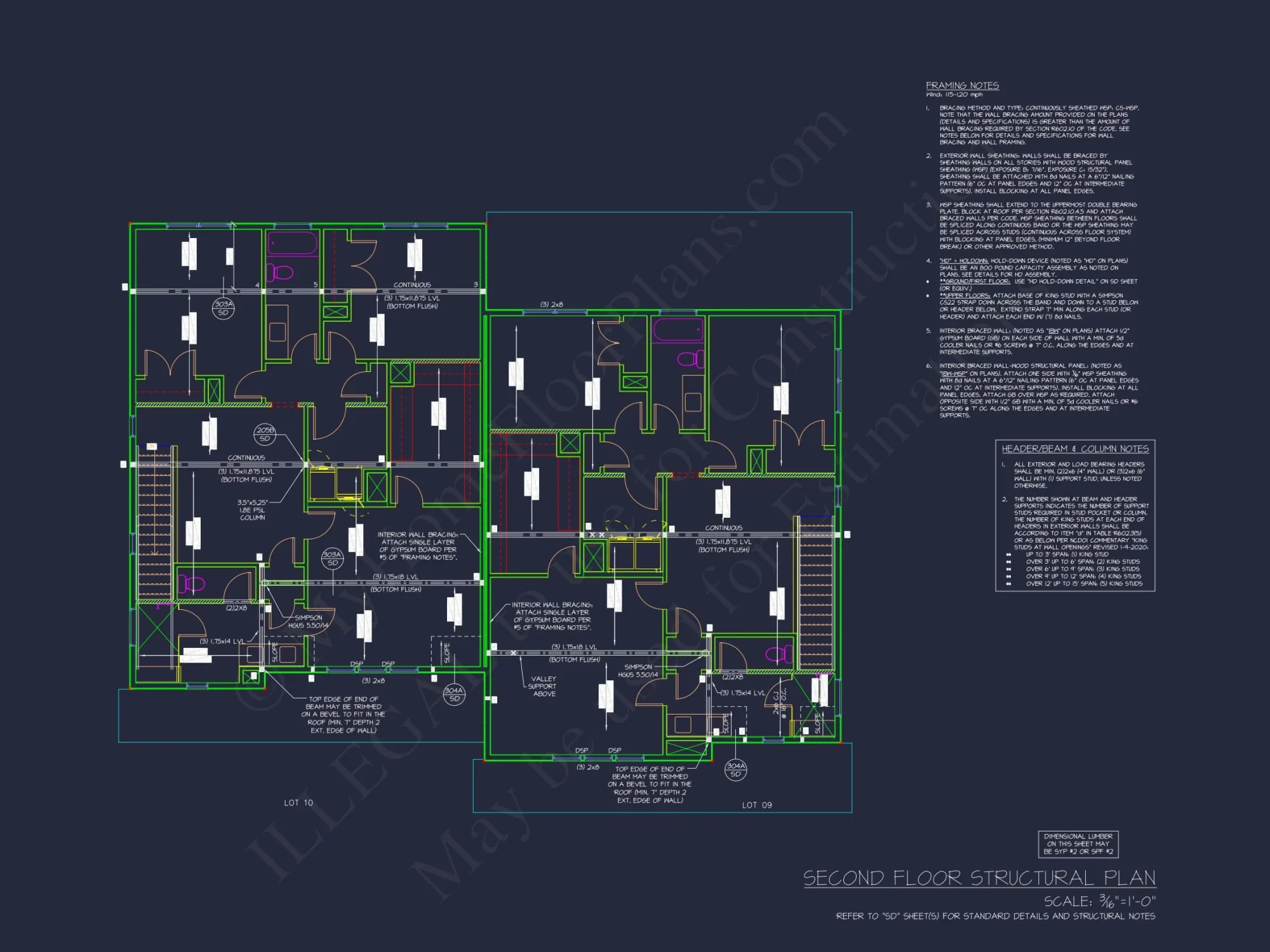 Modern Duplex house Plan with Spacious Floor Designs & CAD Blueprints
