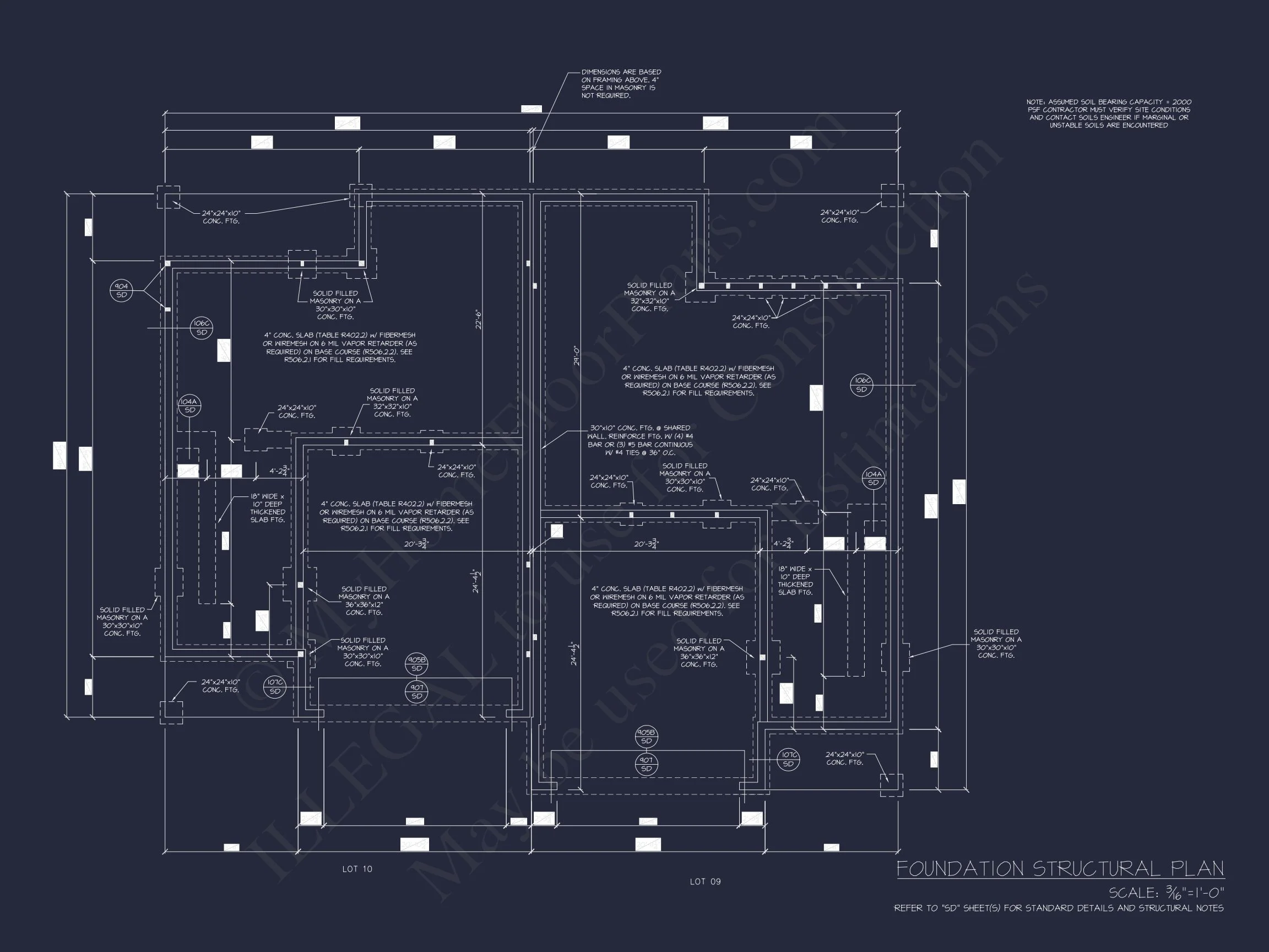 20-1704 DUPLEX PLAN - Modern Duplex House Plan with Spacious Floor Designs & CAD Blueprints 12 Modern Duplex house Plan with Spacious Floor Designs & CAD Blueprints