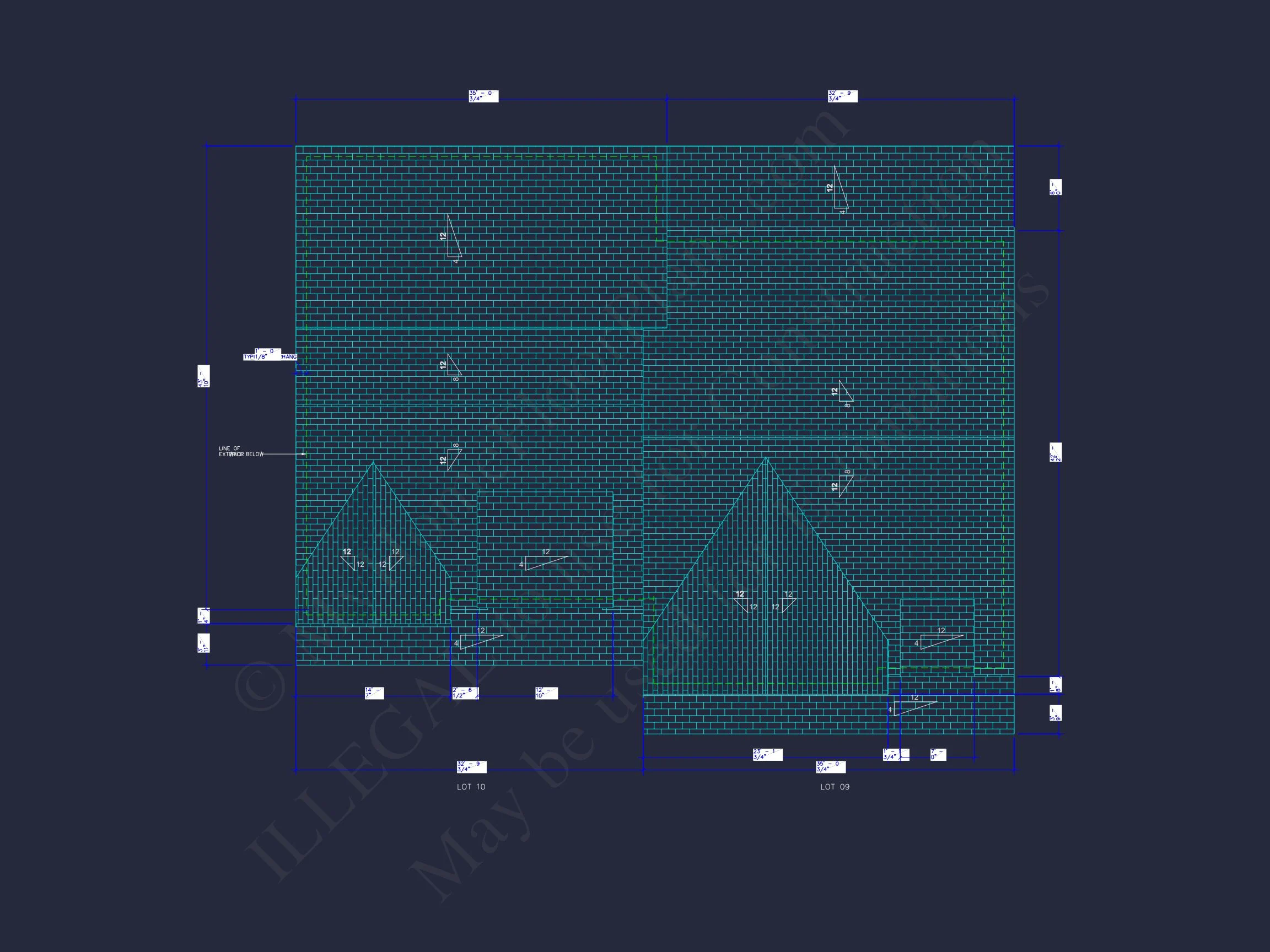 20-1704 DUPLEX PLAN - Modern Duplex House Plan with Spacious Floor Designs & CAD Blueprints 11 Modern Duplex house Plan with Spacious Floor Designs & CAD Blueprints