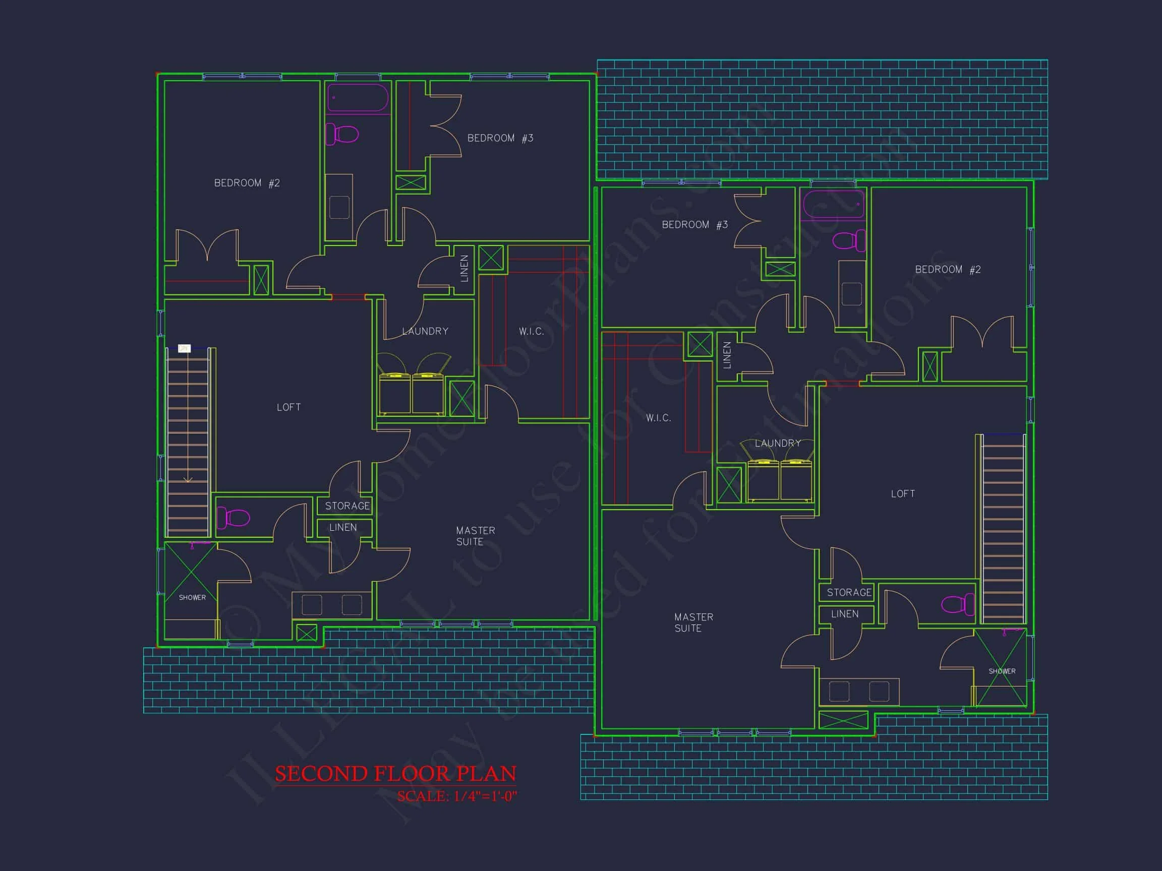 20-1704 DUPLEX PLAN - Modern Duplex House Plan with Spacious Floor Designs & CAD Blueprints 8 Modern Duplex house Plan with Spacious Floor Designs & CAD Blueprints