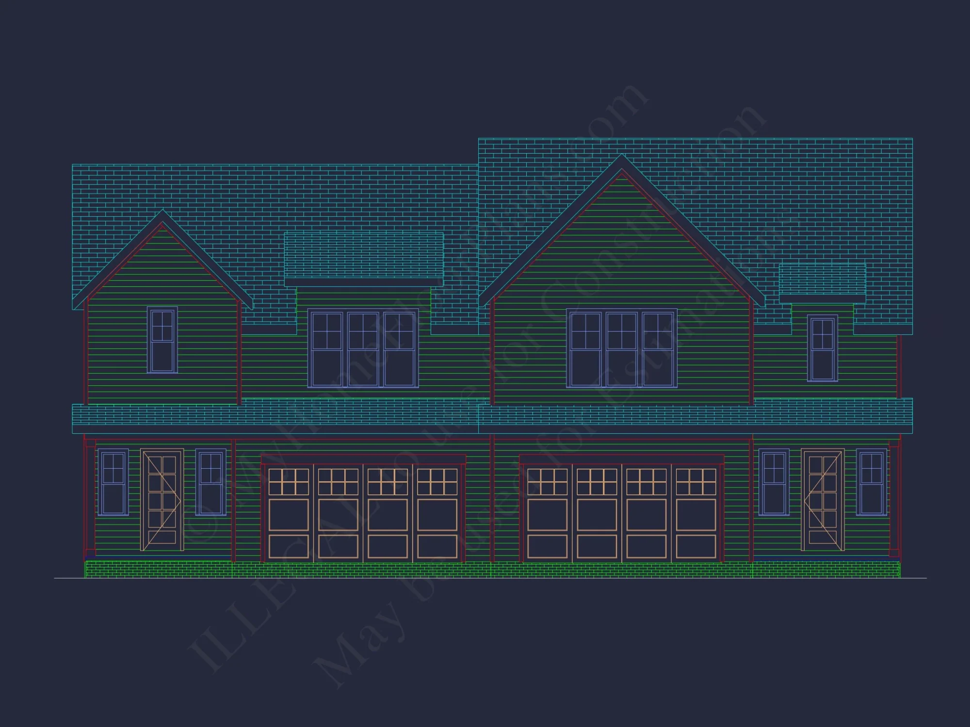 Modern Duplex house Plan with Spacious Floor Designs & CAD Blueprints