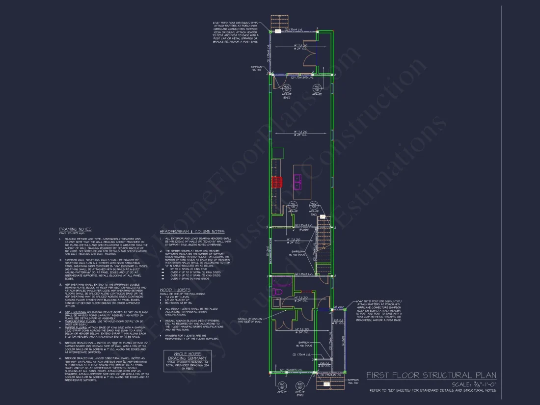 Modern 2-Story house Plan with Open Floor Design and CAD Blueprint