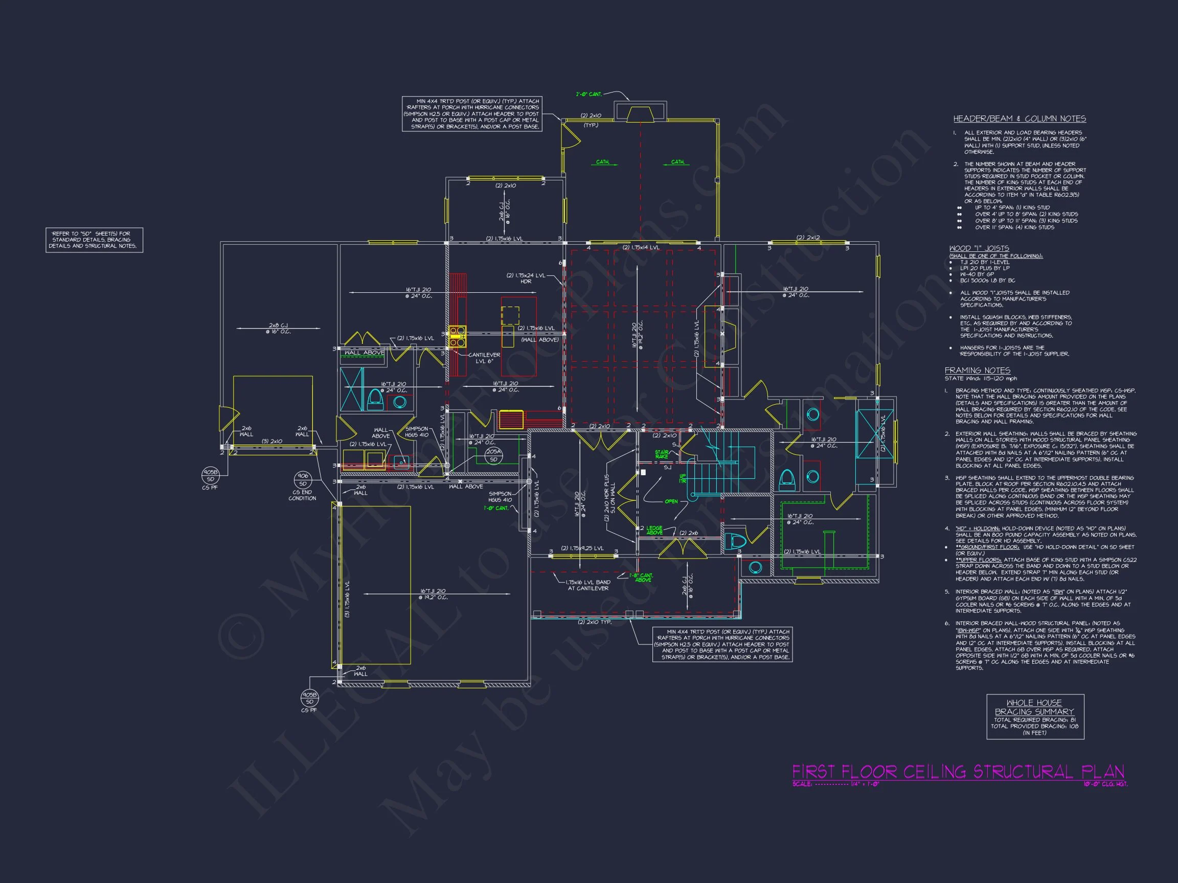 4-Bedroom house Plan with Architectural Blueprint Designs