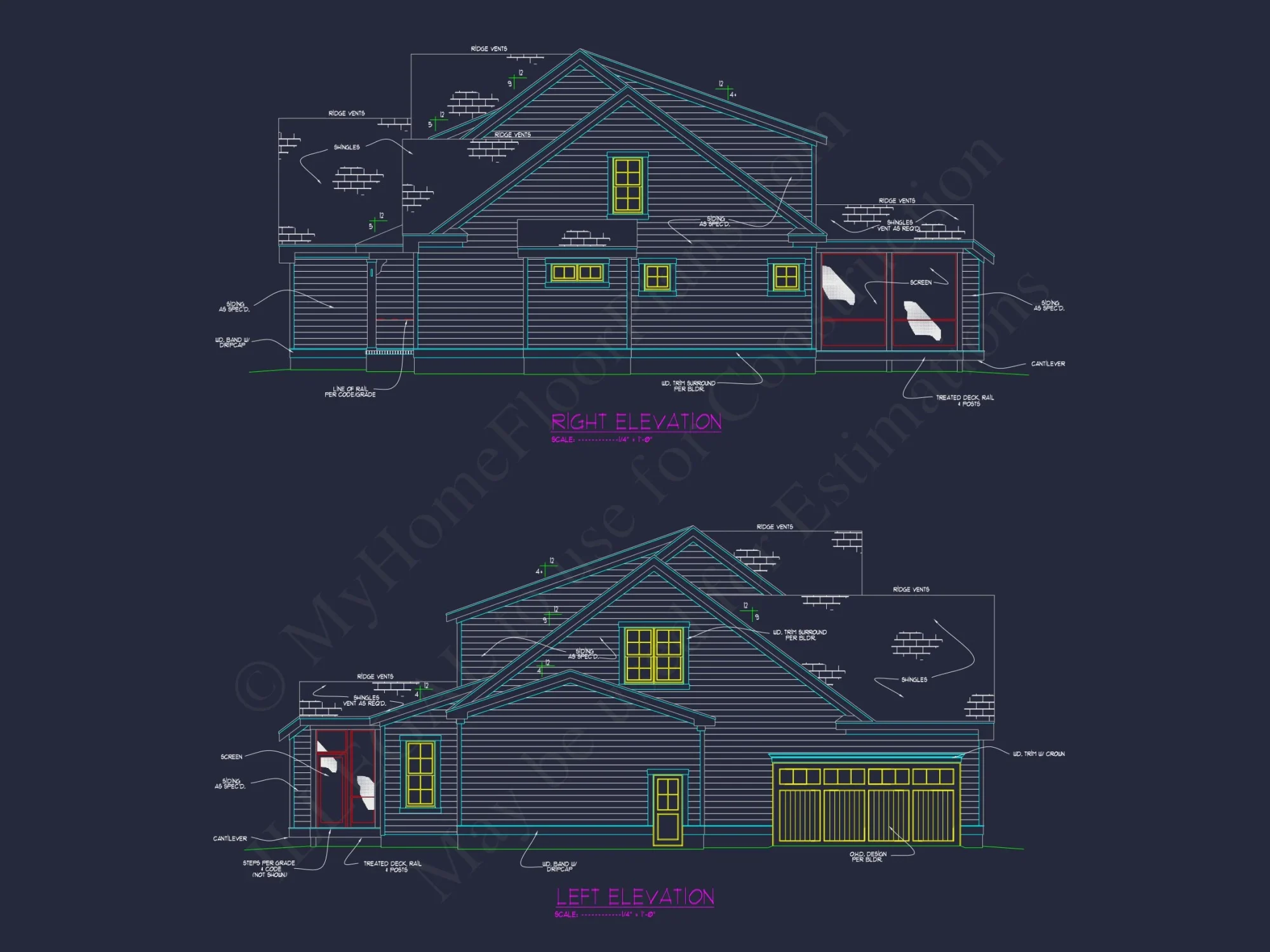 4-Bedroom house Plan with Architectural Blueprint Designs