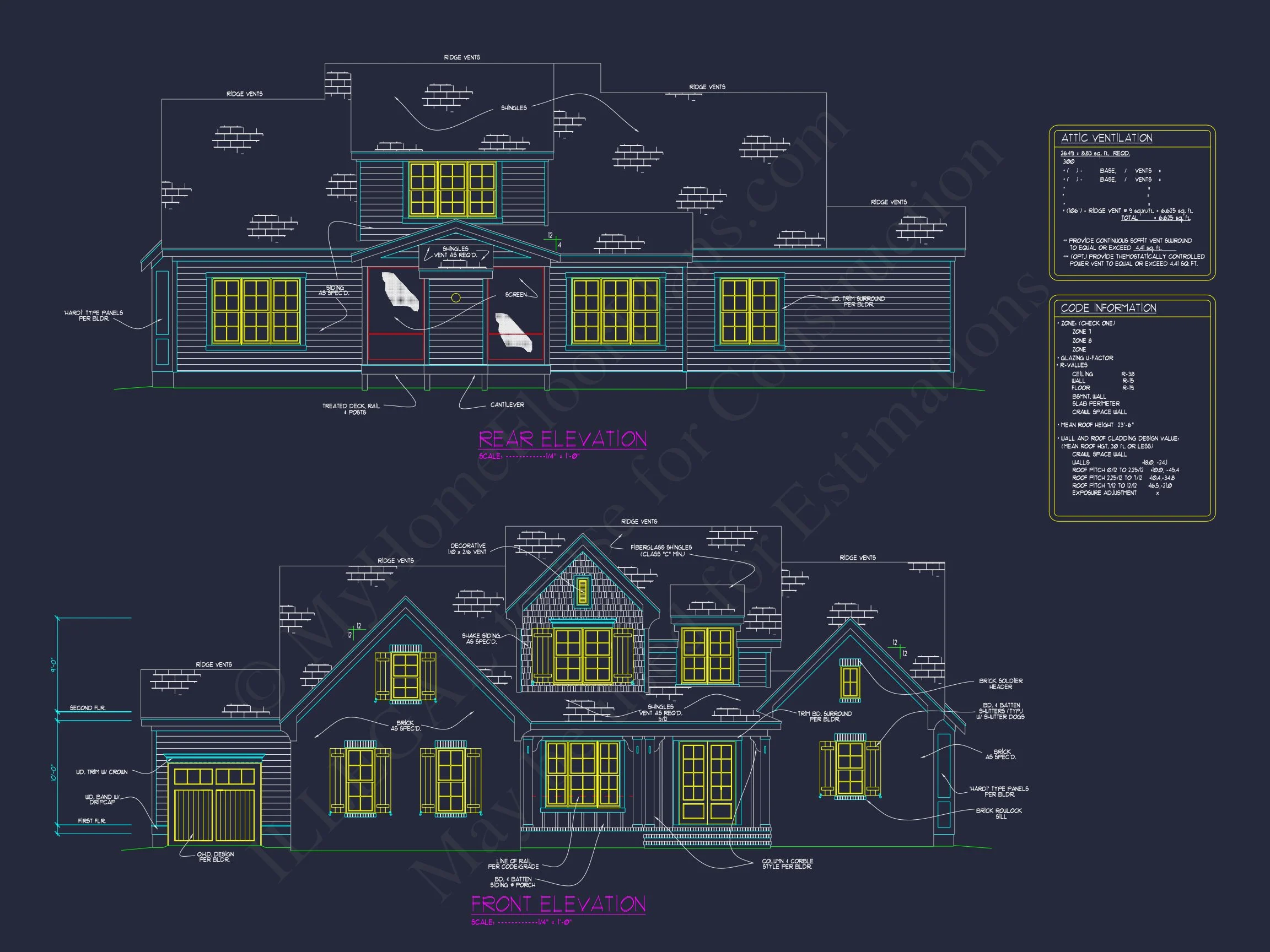 4-Bedroom house Plan with Architectural Blueprint Designs