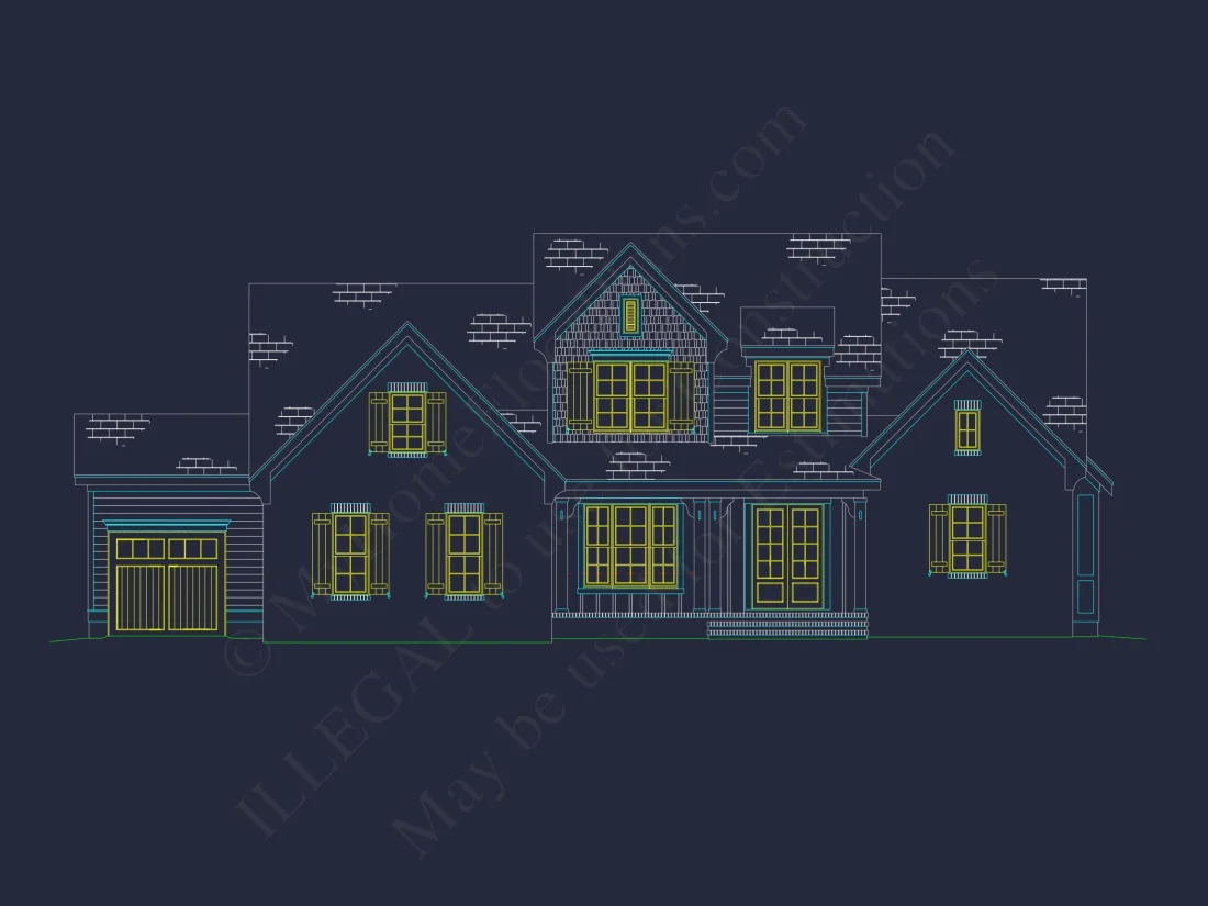 4-Bedroom house Plan with Architectural Blueprint Designs