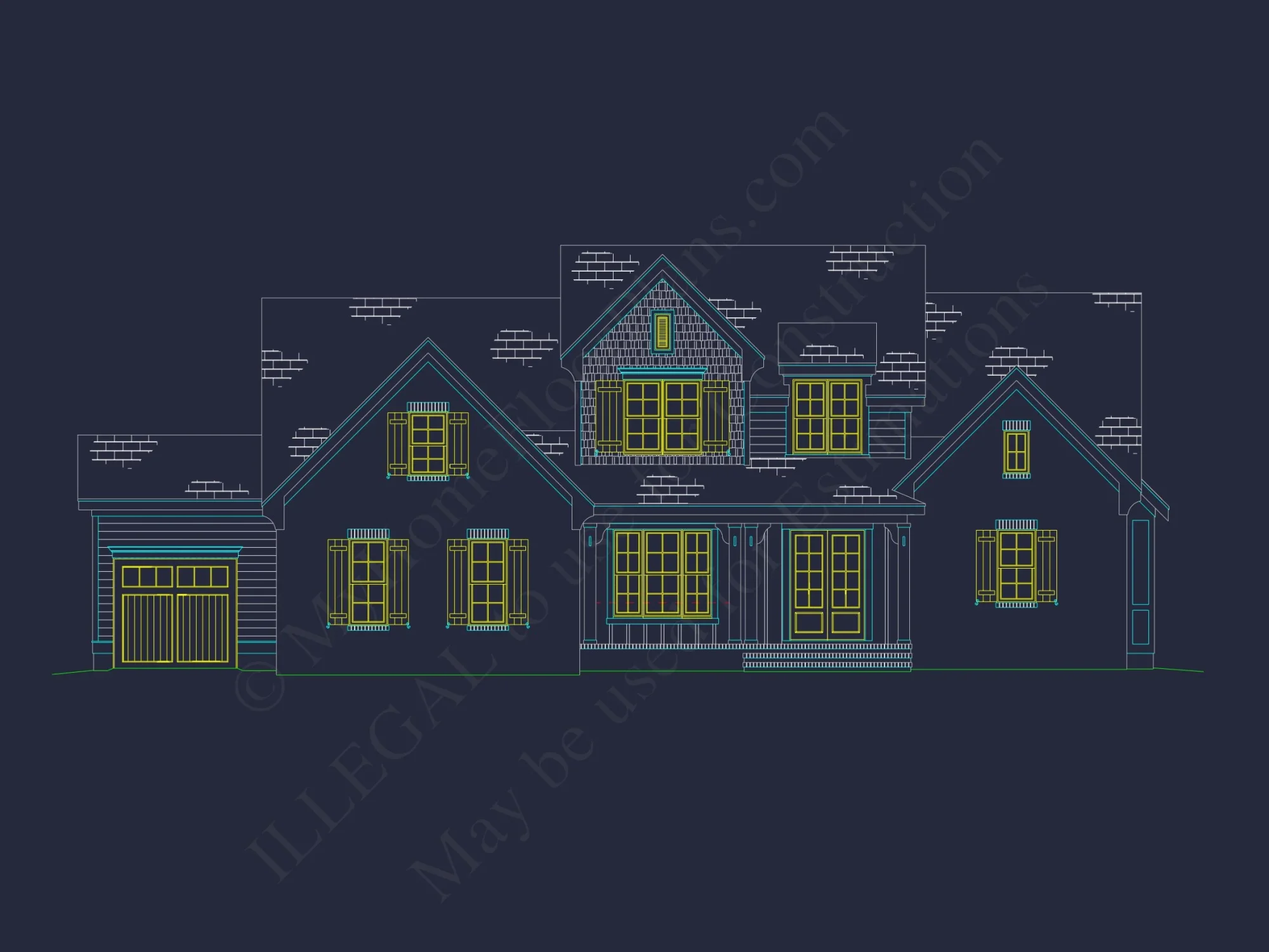 4-Bedroom house Plan with Architectural Blueprint Designs