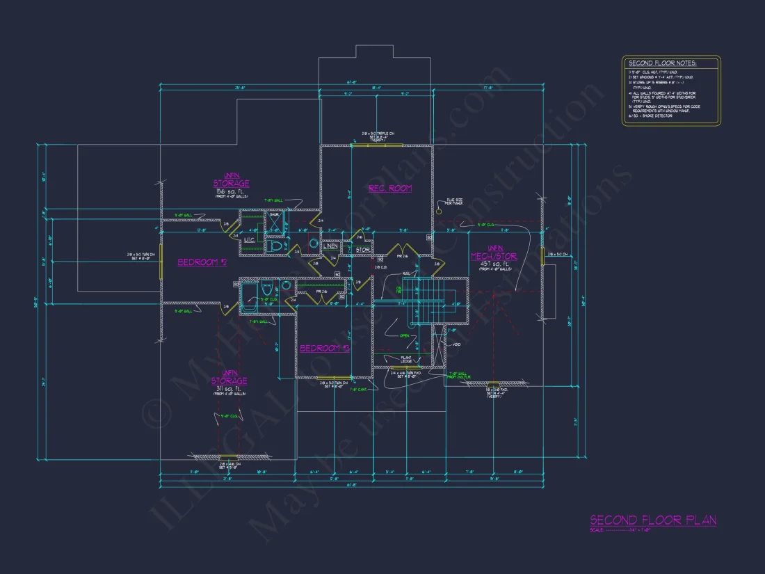 4-Bedroom house Plan with Architectural Blueprint Designs