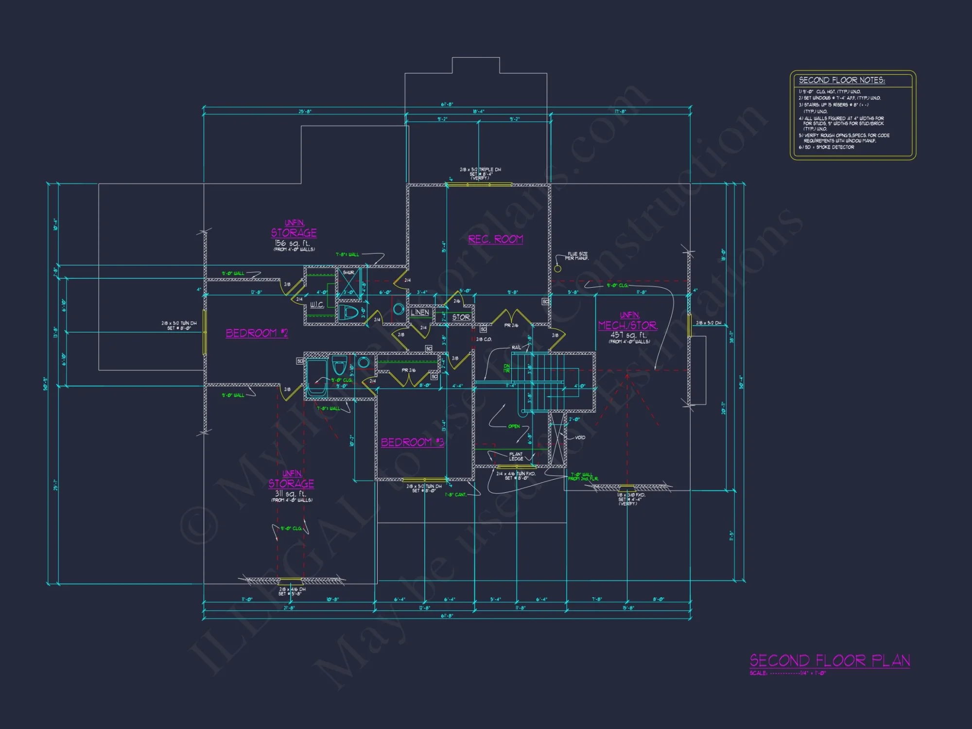 4-Bedroom house Plan with Architectural Blueprint Designs