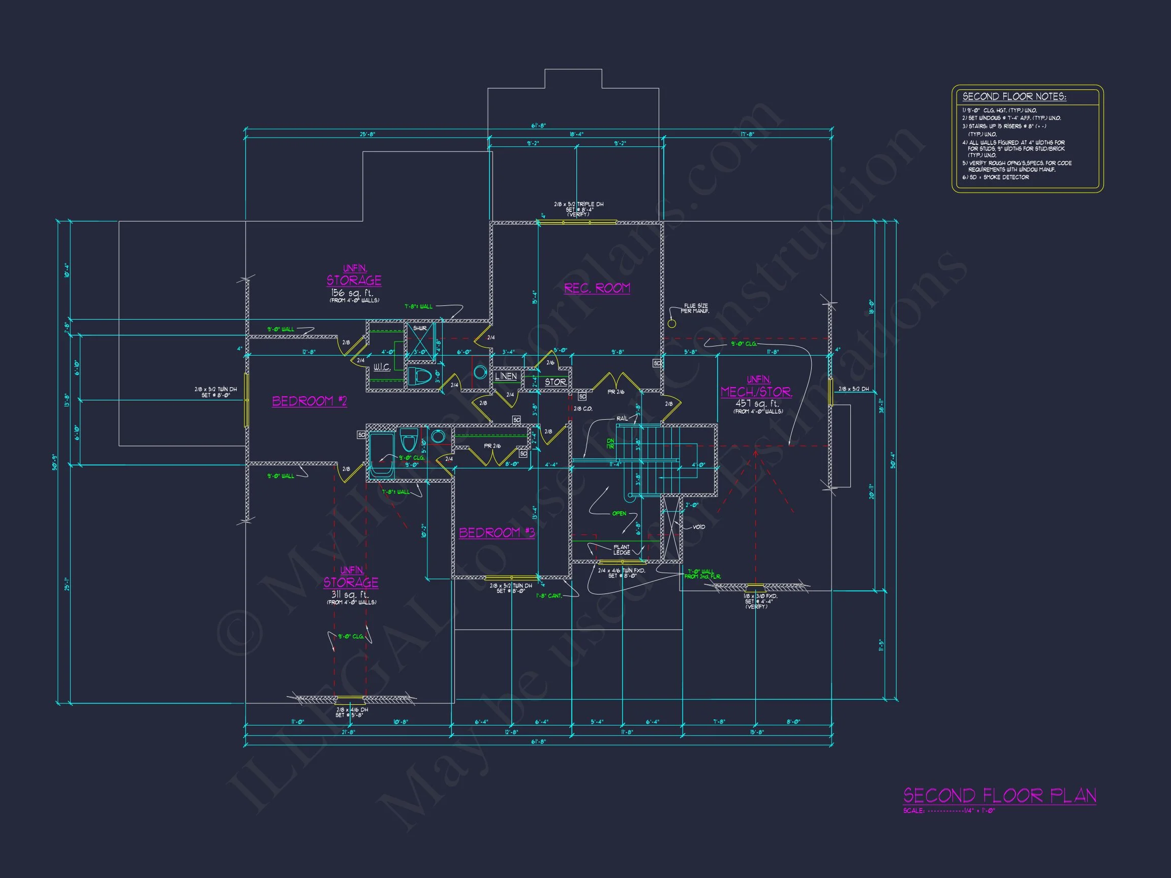 4-Bedroom house Plan with Architectural Blueprint Designs