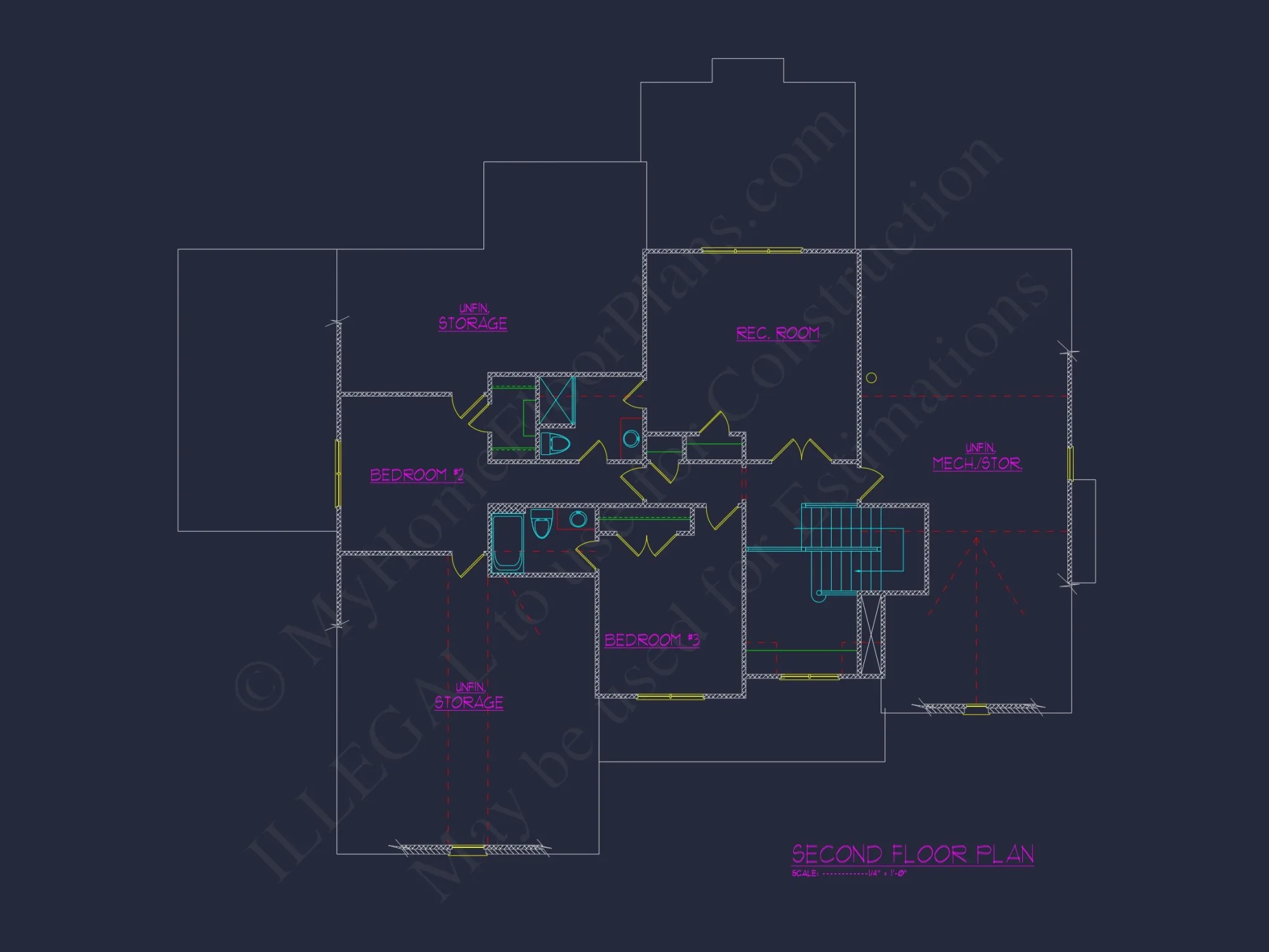 4-Bedroom house Plan with Architectural Blueprint Designs