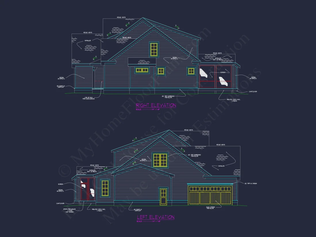 4-Bedroom house Plan with Architectural Blueprint Designs