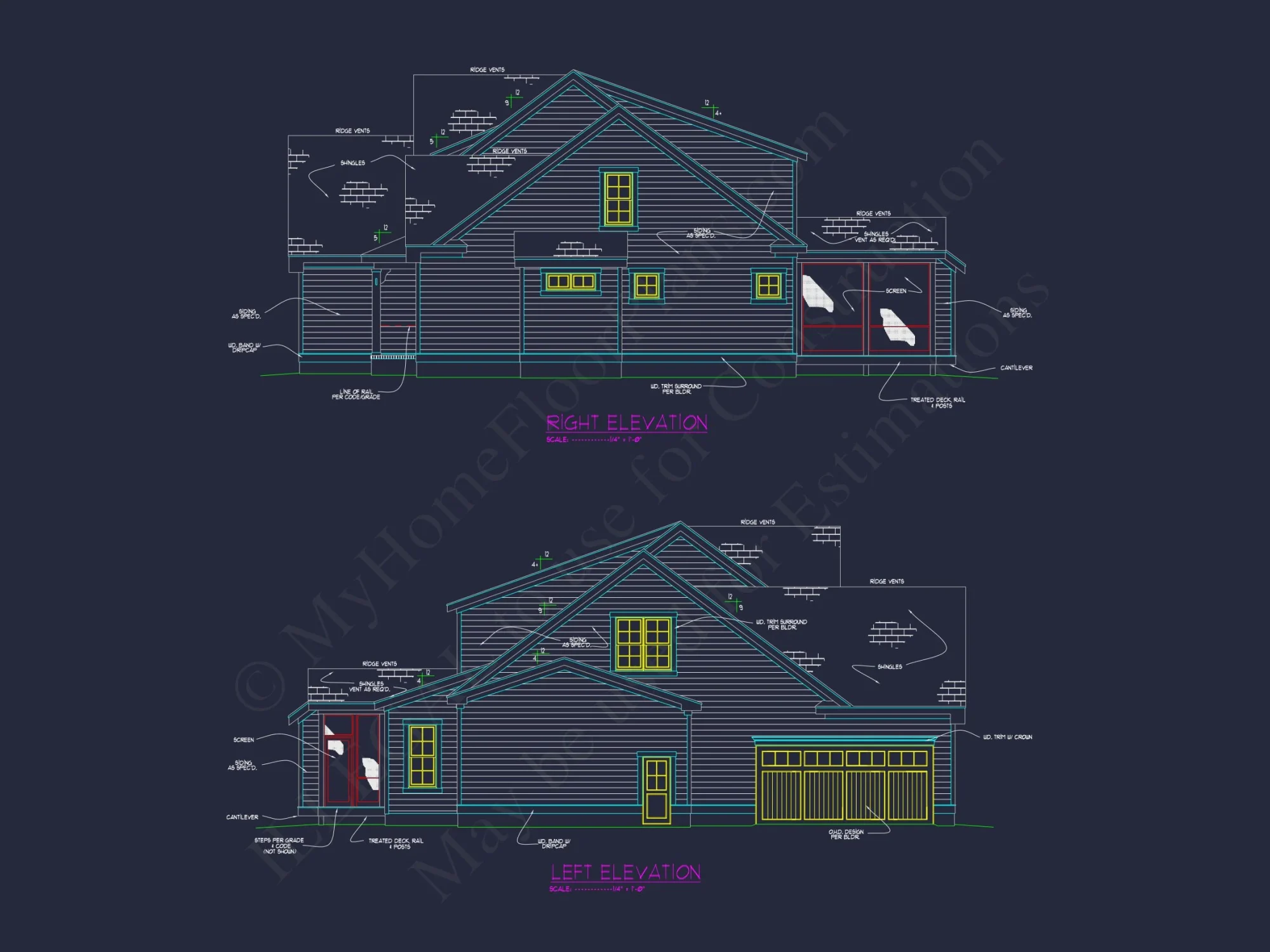 4-Bedroom house Plan with Architectural Blueprint Designs