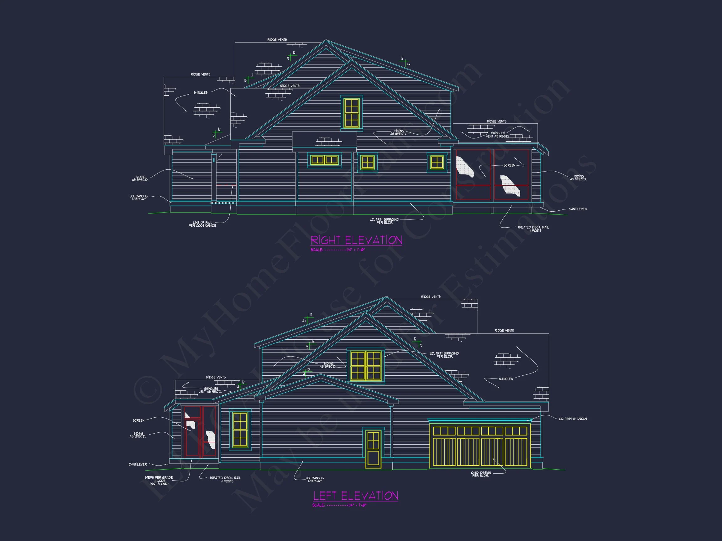 4-Bedroom house Plan with Architectural Blueprint Designs