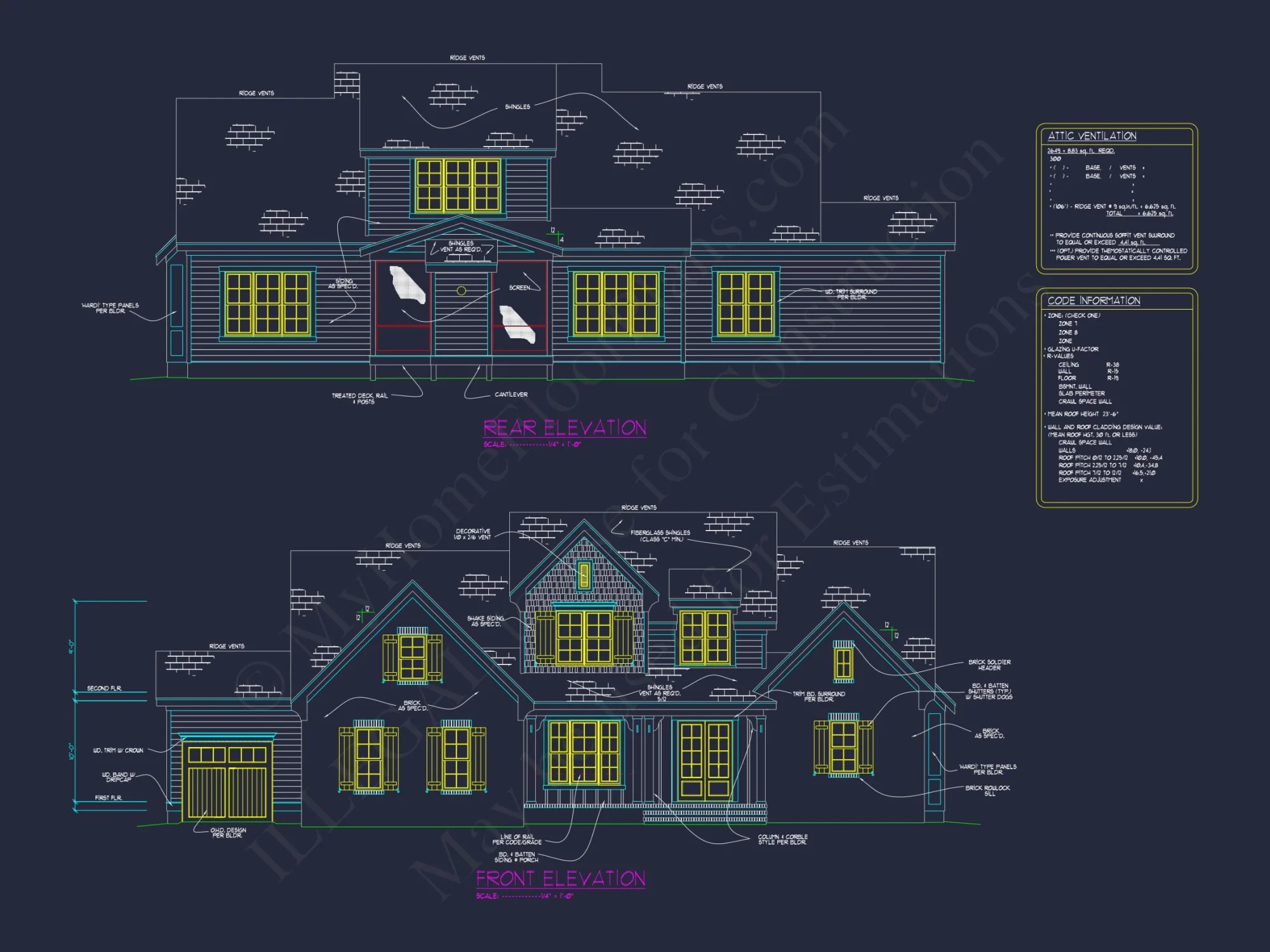 4-Bedroom house Plan with Architectural Blueprint Designs