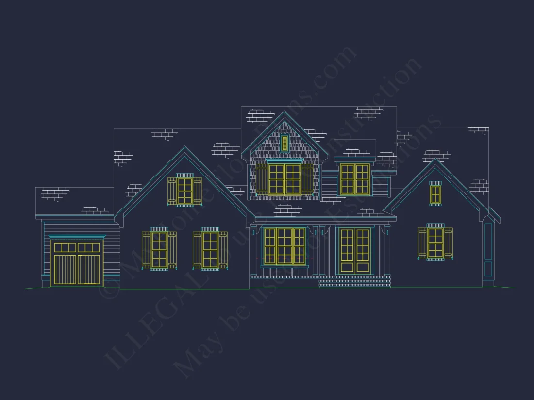 4-Bedroom house Plan with Architectural Blueprint Designs