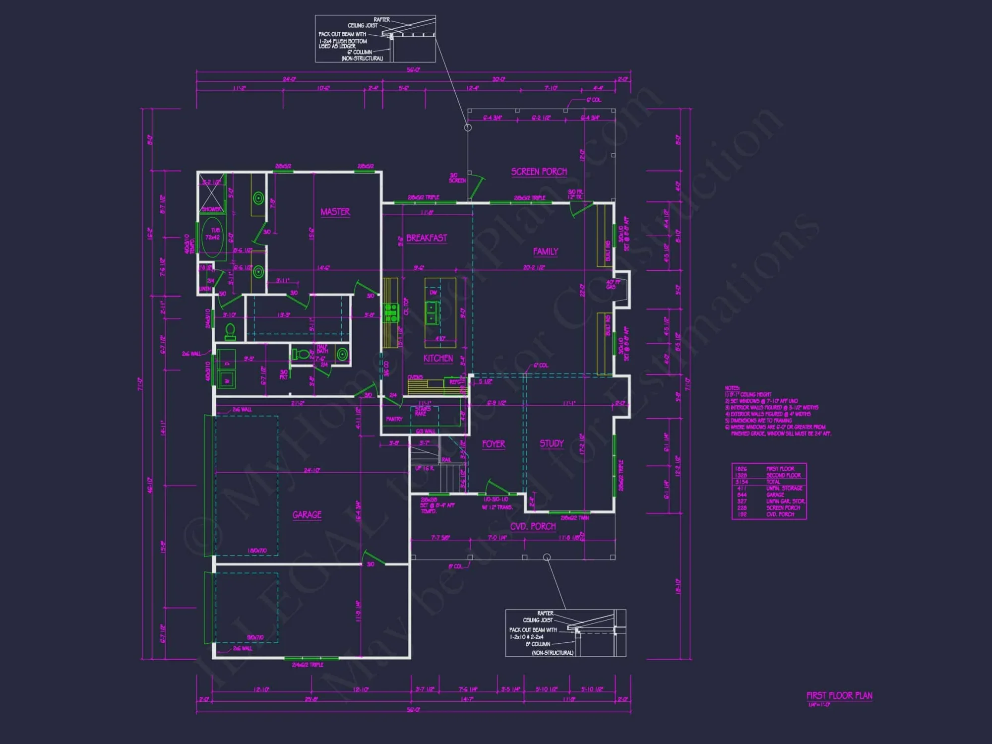 Modern Southern house Plan with Spacious Blueprint Designs