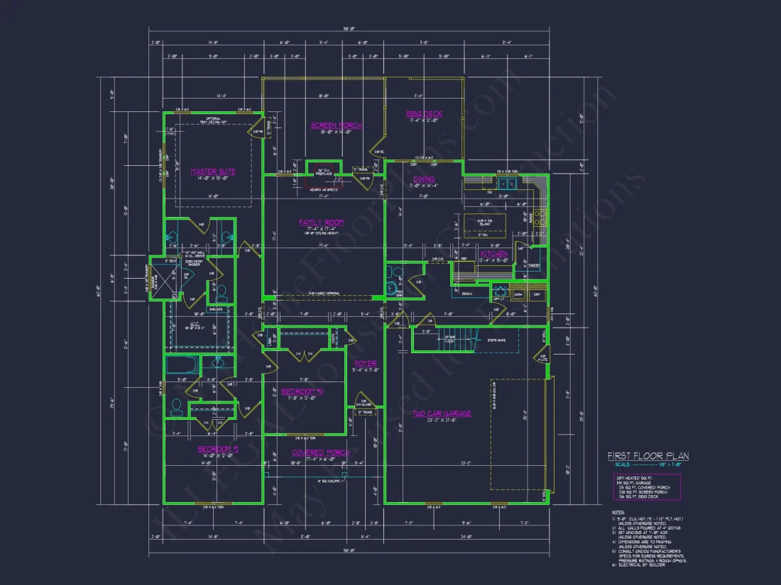 Versatile house Floor Plan Blueprint: Craftsman-Inspired Designs