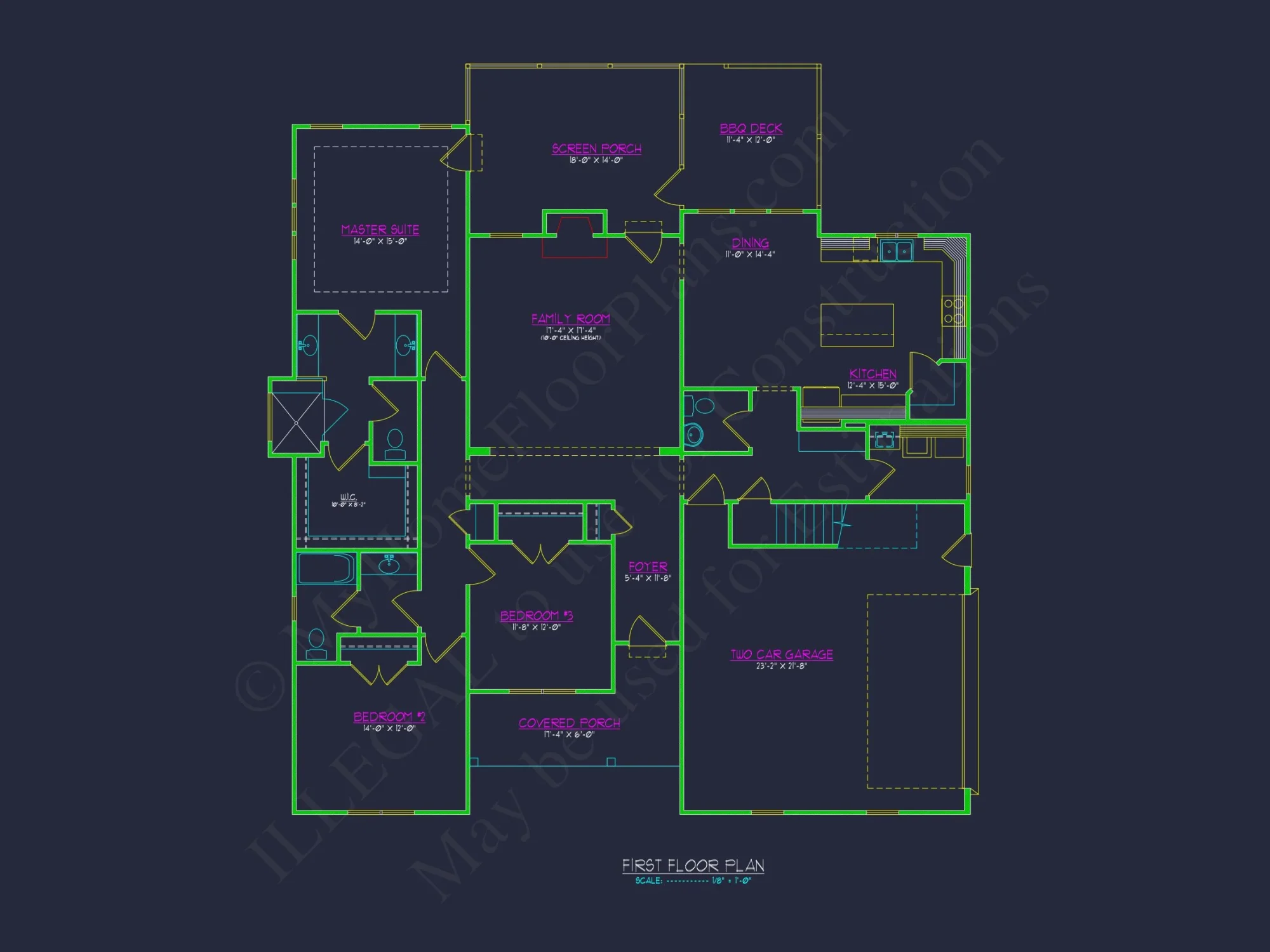Versatile house Floor Plan Blueprint: Craftsman-Inspired Designs