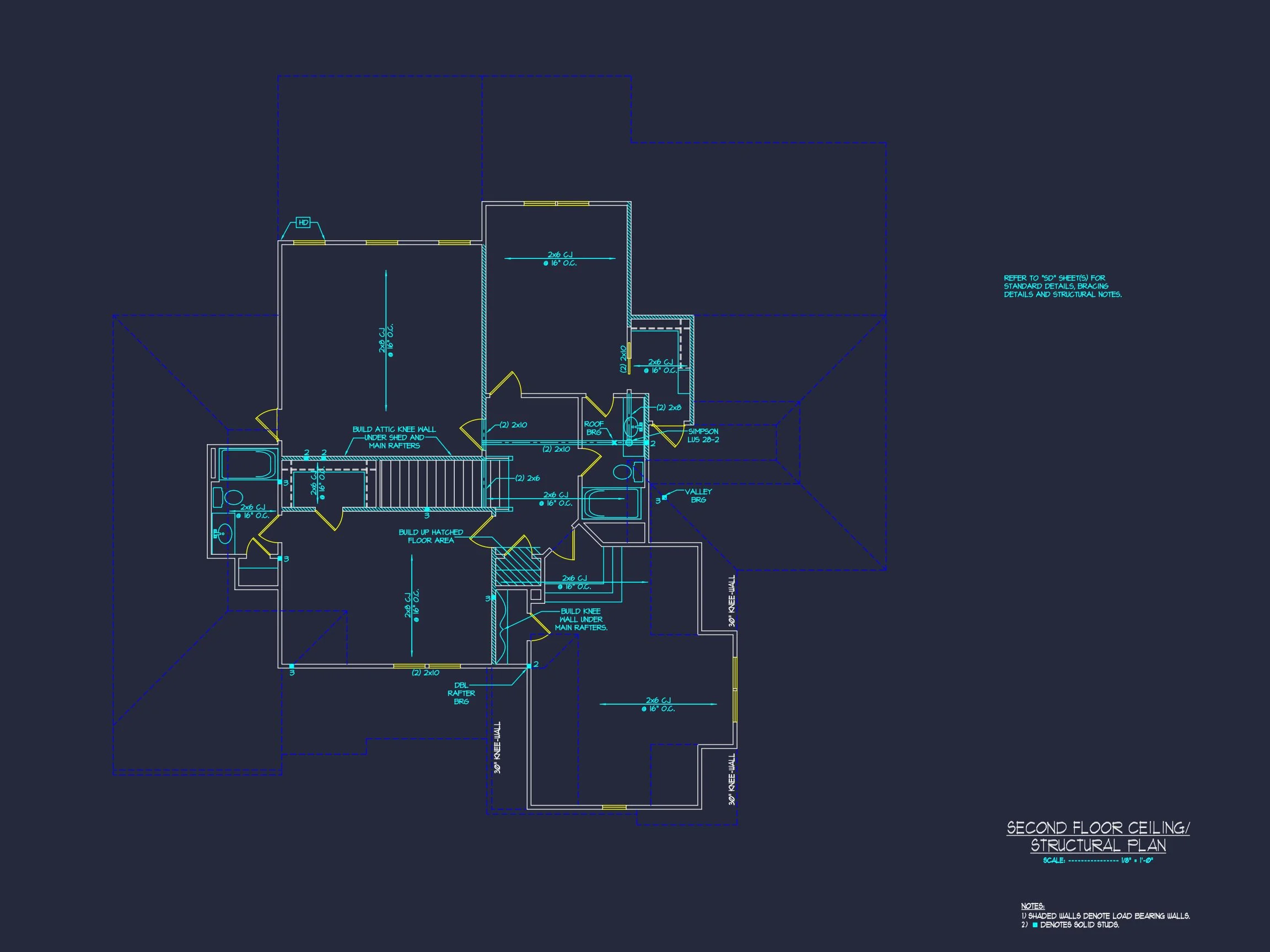 20-1307 HOUSE PLAN - Modern Craftsman House Floor Plan with Detailed CAD Designs 14 Modern Craftsman house Floor Plan with Detailed CAD Designs
