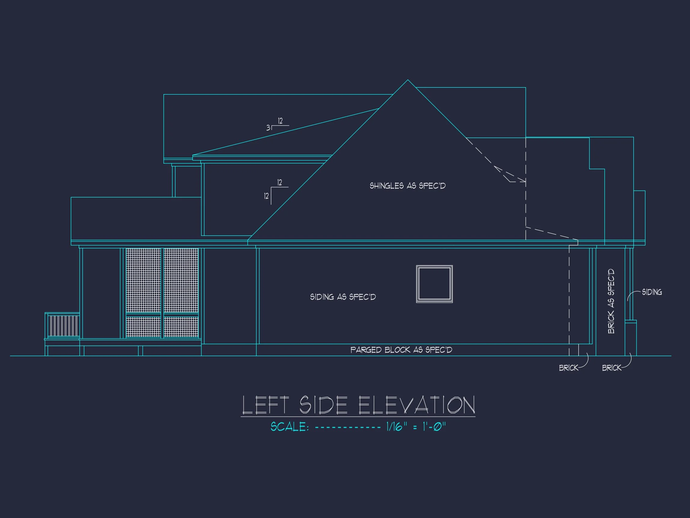 20-1307 HOUSE PLAN - Modern Craftsman House Floor Plan with Detailed CAD Designs 3 Modern Craftsman house Floor Plan with Detailed CAD Designs