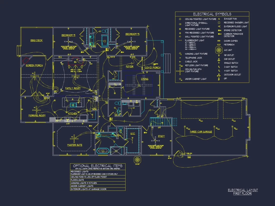 Craftsman house Plan with 4 Beds, 3 Baths, CAD Design & More