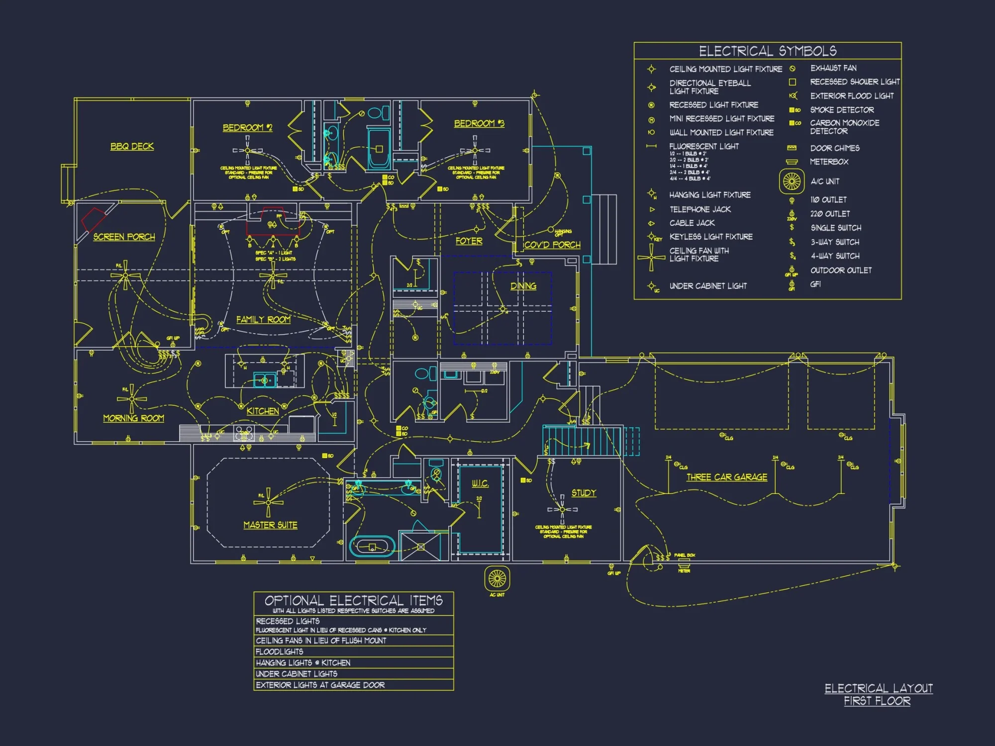 Craftsman house Plan with 4 Beds, 3 Baths, CAD Design & More