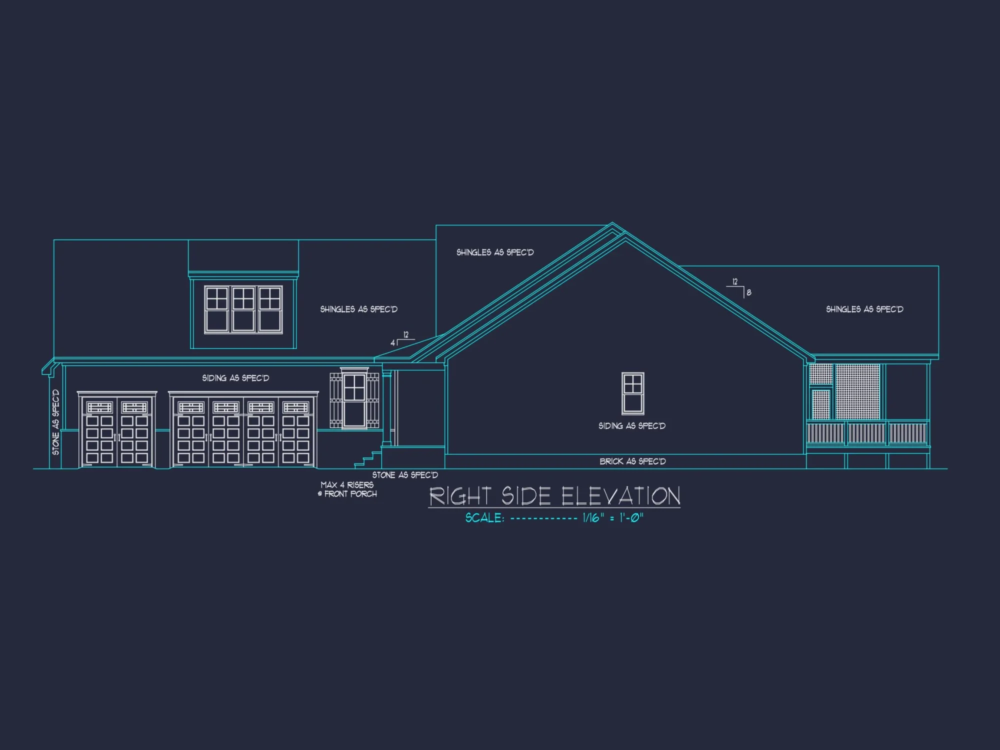 Craftsman house Plan with 4 Beds, 3 Baths, CAD Design & More