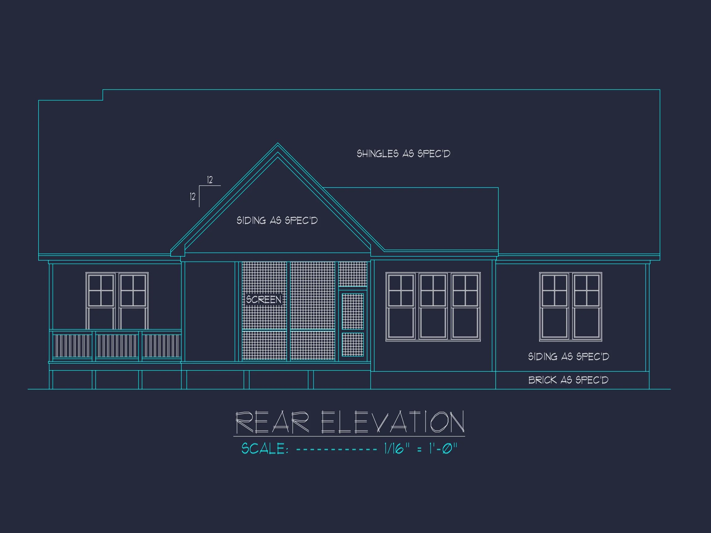 Craftsman house Plan with 4 Beds, 3 Baths, CAD Design & More
