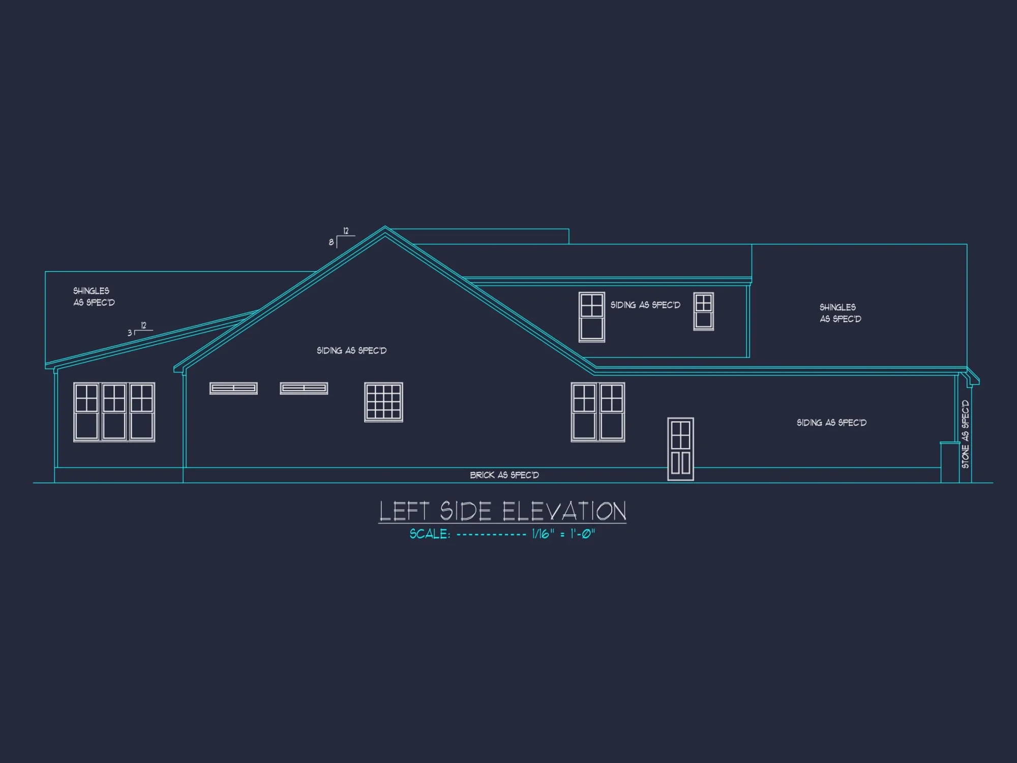 Craftsman house Plan with 4 Beds, 3 Baths, CAD Design & More