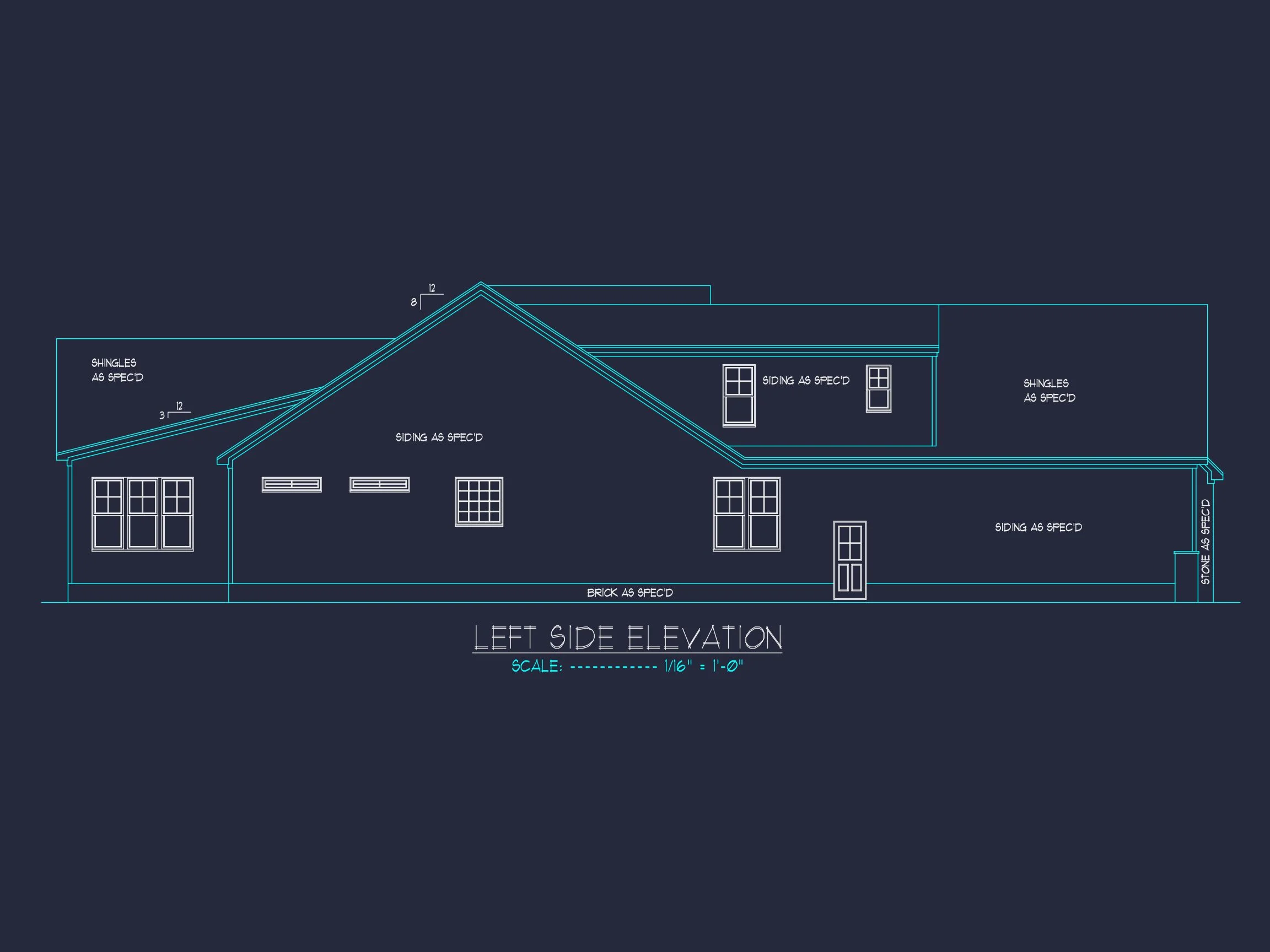 Craftsman house Plan with 4 Beds, 3 Baths, CAD Design & More