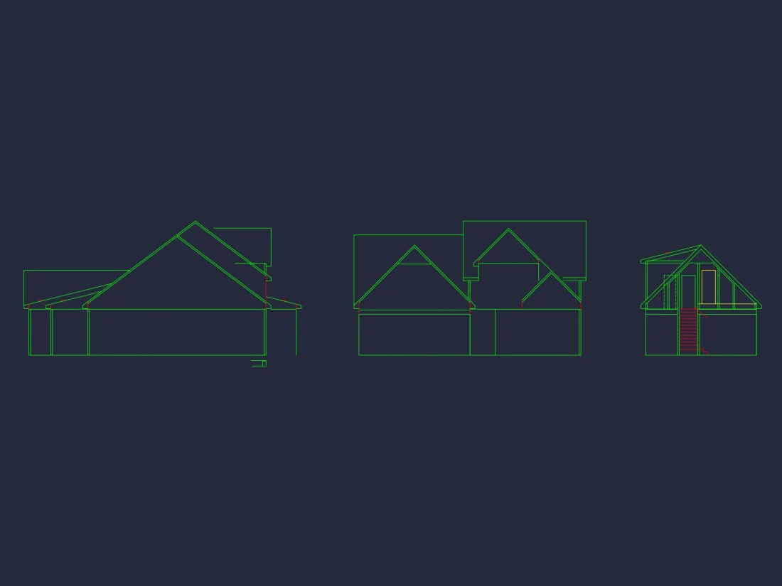 Stunning house Plan with 1.5 Floors, CAD Designs, and Blueprint