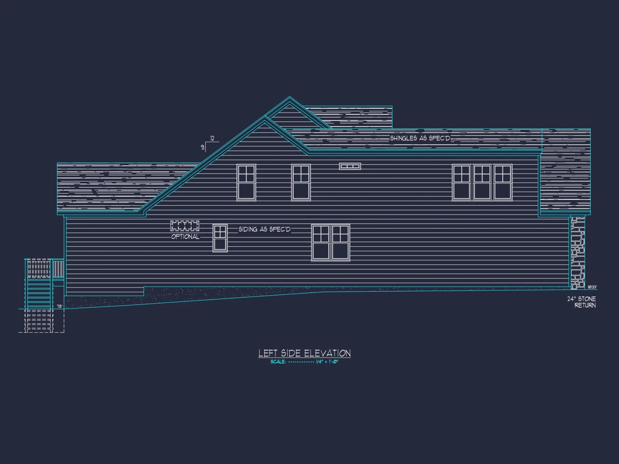 Stunning house Plan with 1.5 Floors, CAD Designs, and Blueprint