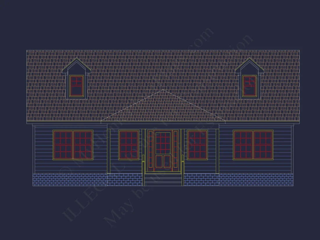 Charming 4-Bedroom house Plan with CAD Floor Designs