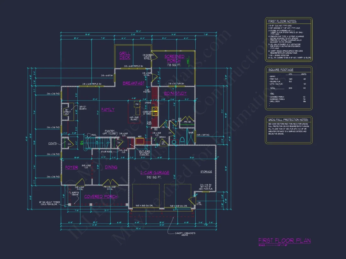 Modern Craftsman house Plan with Spacious Floor Designs