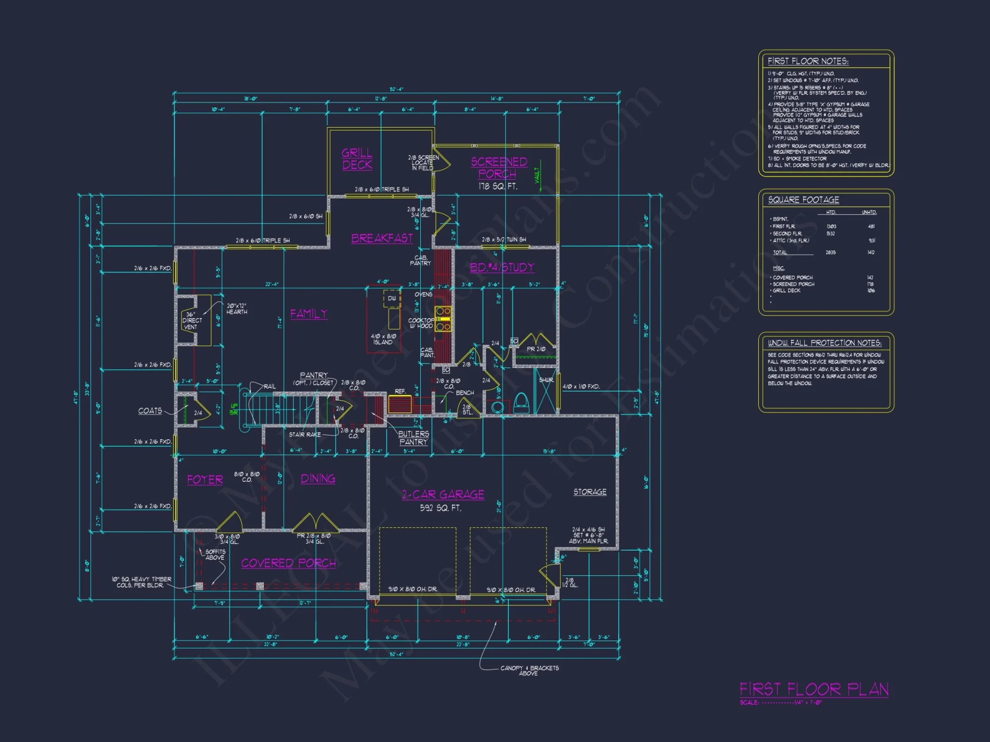 Modern Craftsman house Plan with Spacious Floor Designs