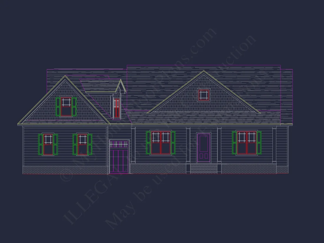 Elegant house Plan with Floor Plans, CAD Blueprint & Designs