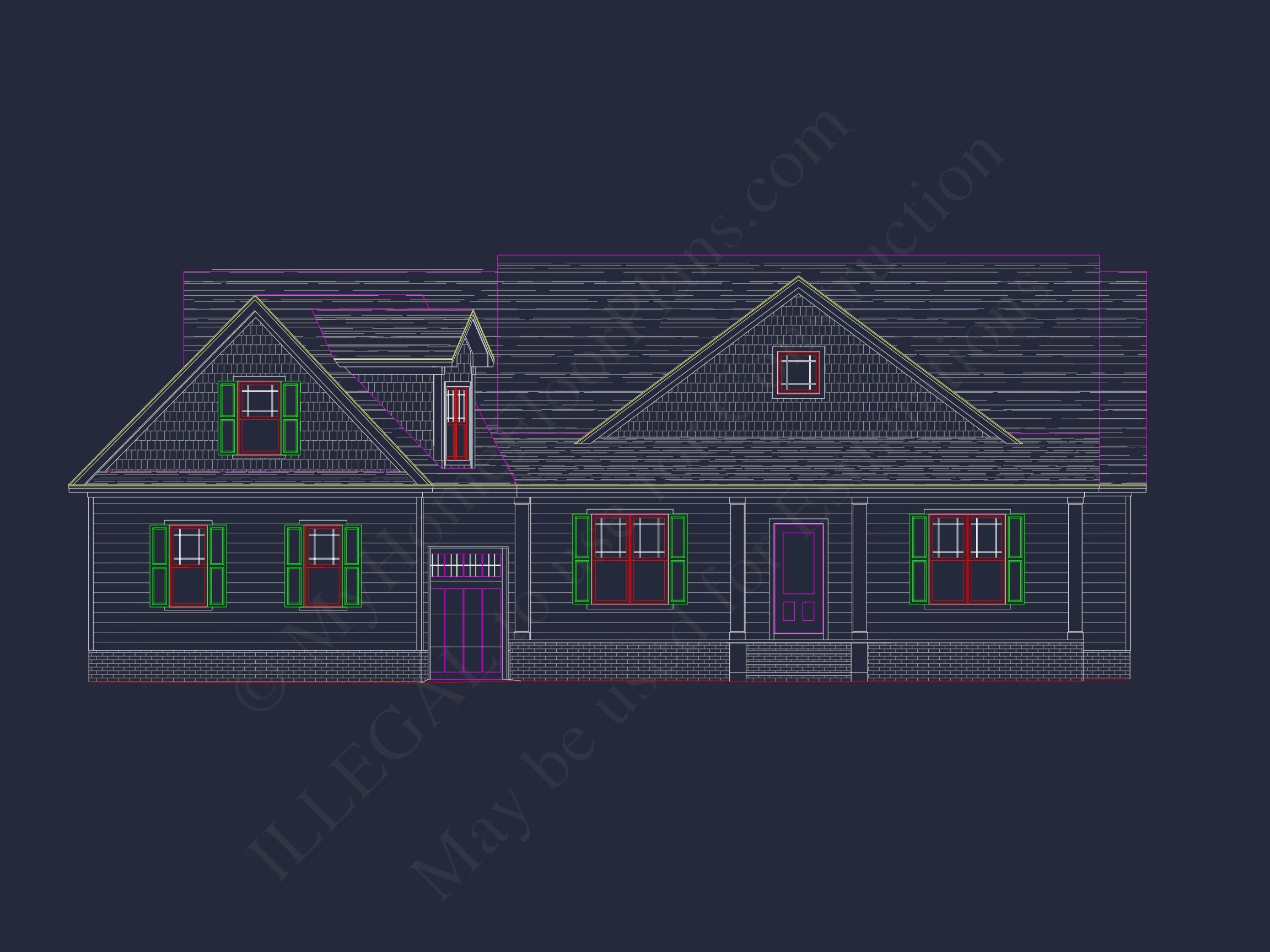 Elegant house Plan with Floor Plans, CAD Blueprint & Designs