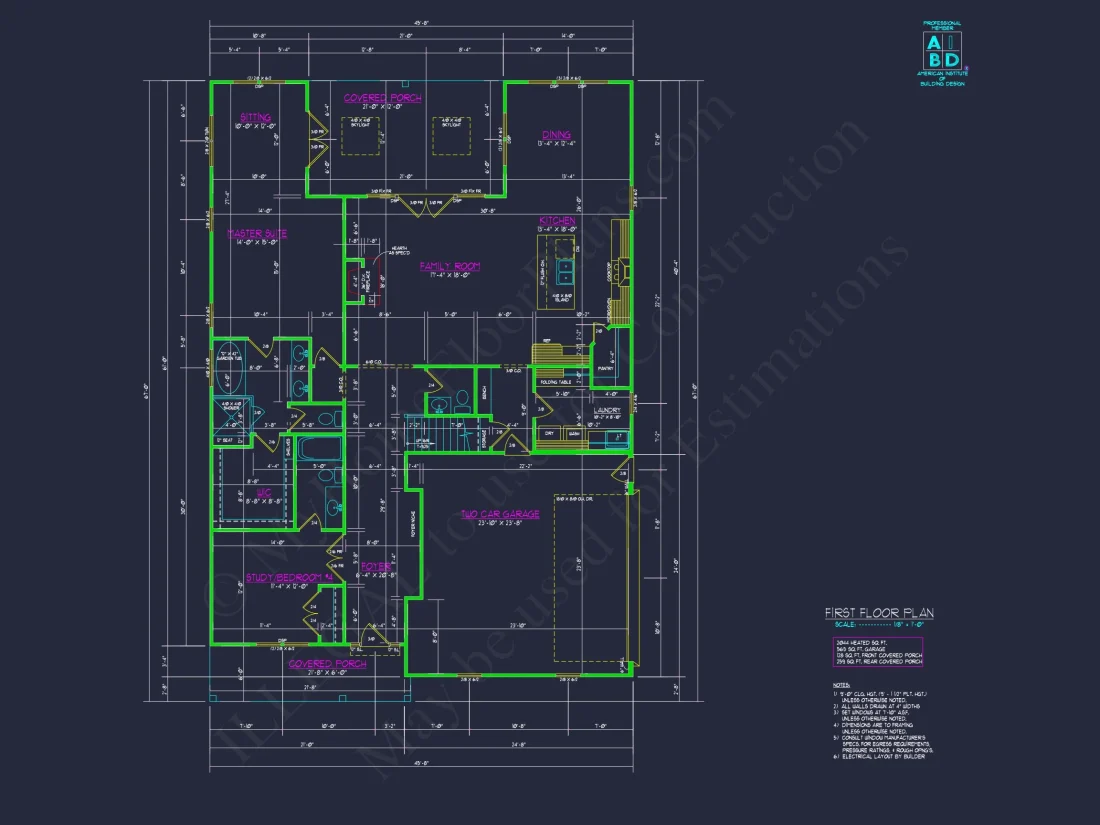 Modern Farmhouse house Plan with 2 Stories and Spacious Design
