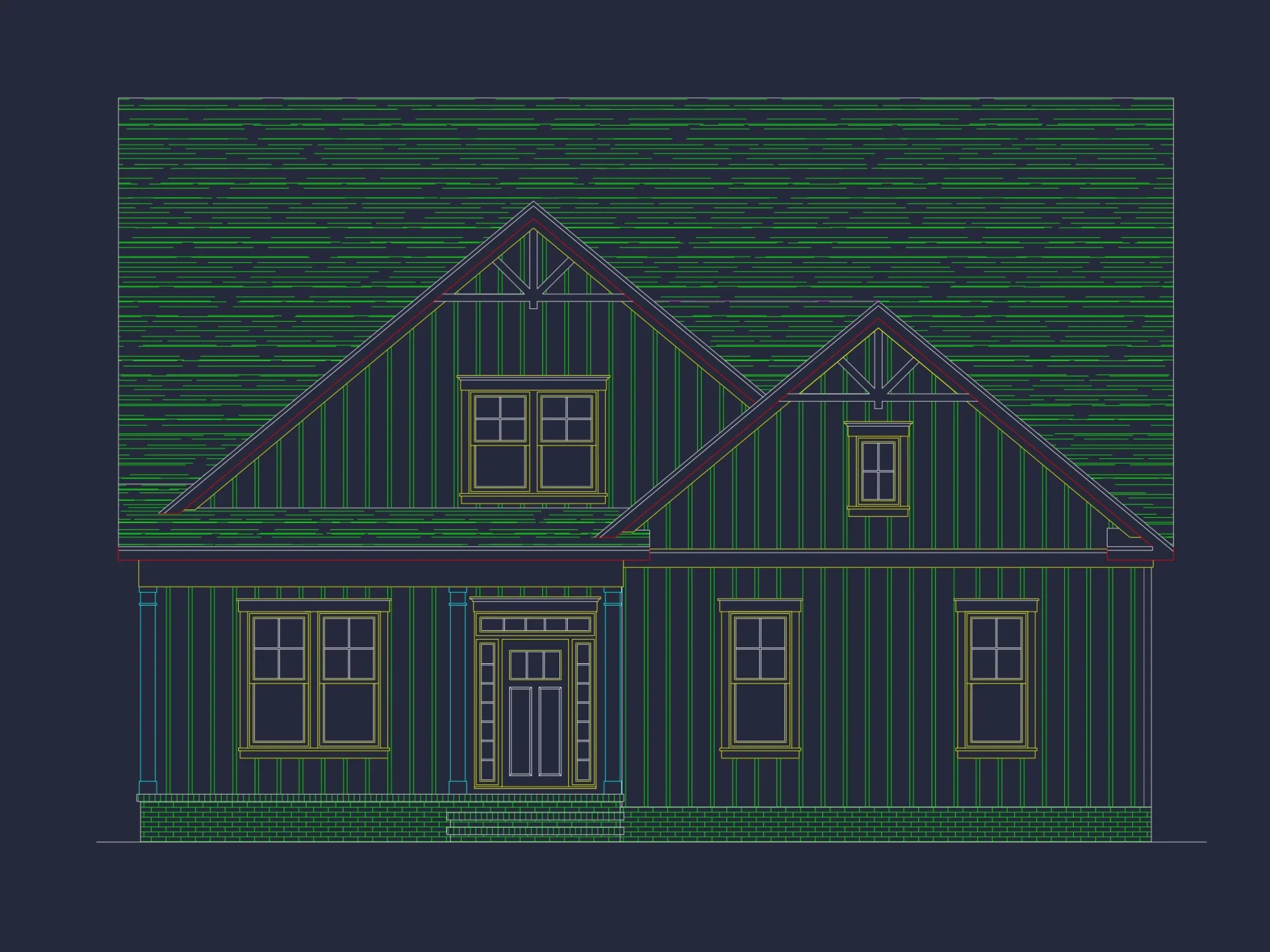 Modern Farmhouse house Plan with 2 Stories and Spacious Design