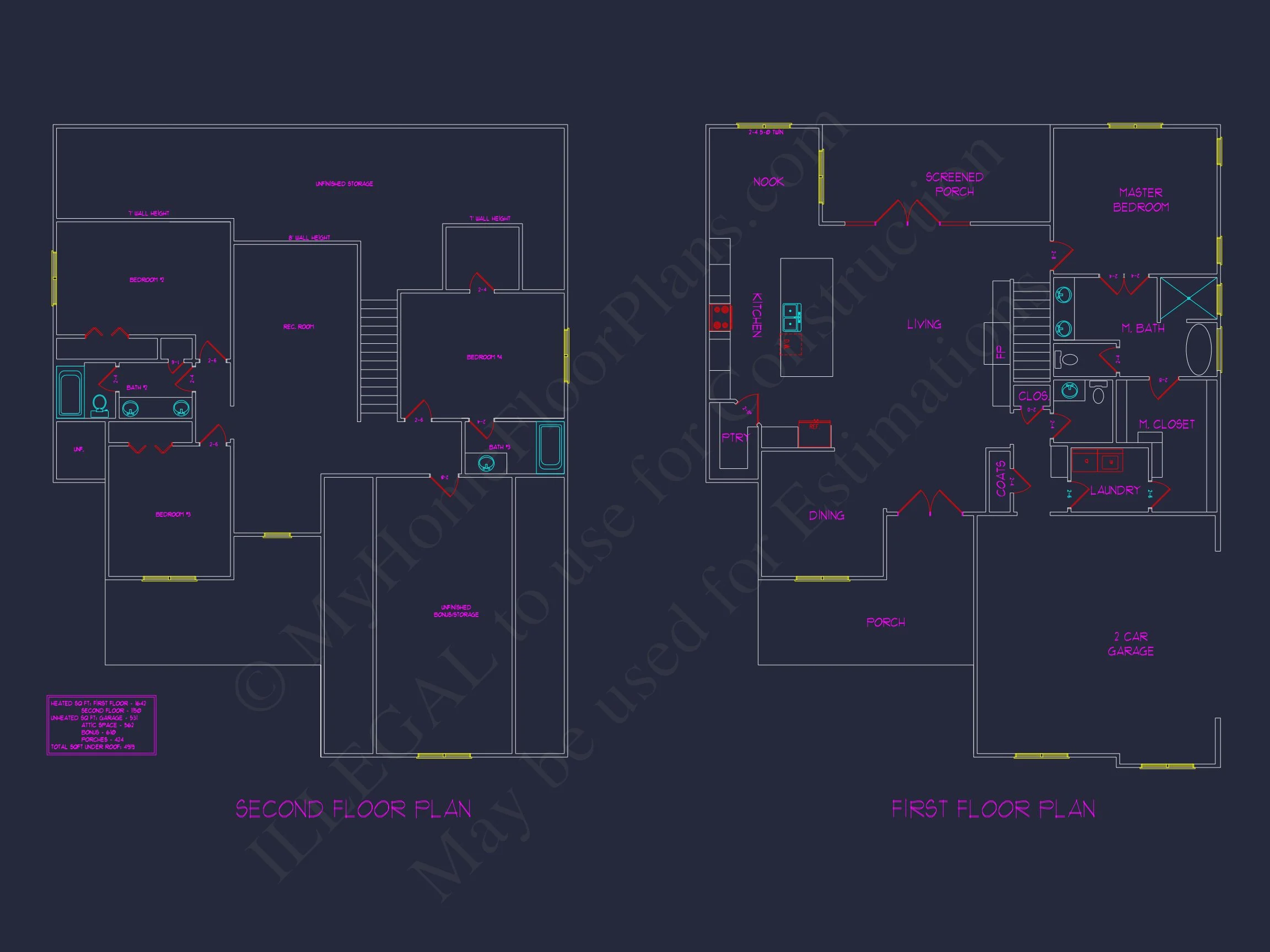 19-2227 HOUSE PLAN - Stunning 2-Story House Plan with 4 Bedrooms, CAD Designs & Features 3 Stunning 2-Story house Plan with 4 Bedrooms, CAD Designs & Features