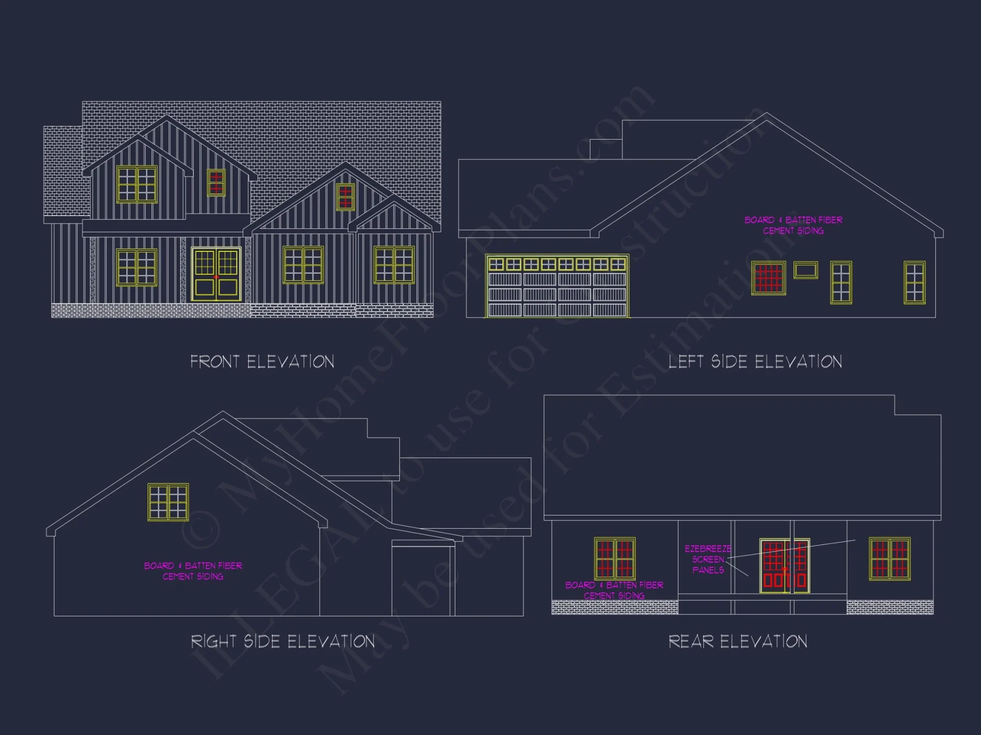 Stunning 2-Story house Plan with 4 Bedrooms, CAD Designs & Features
