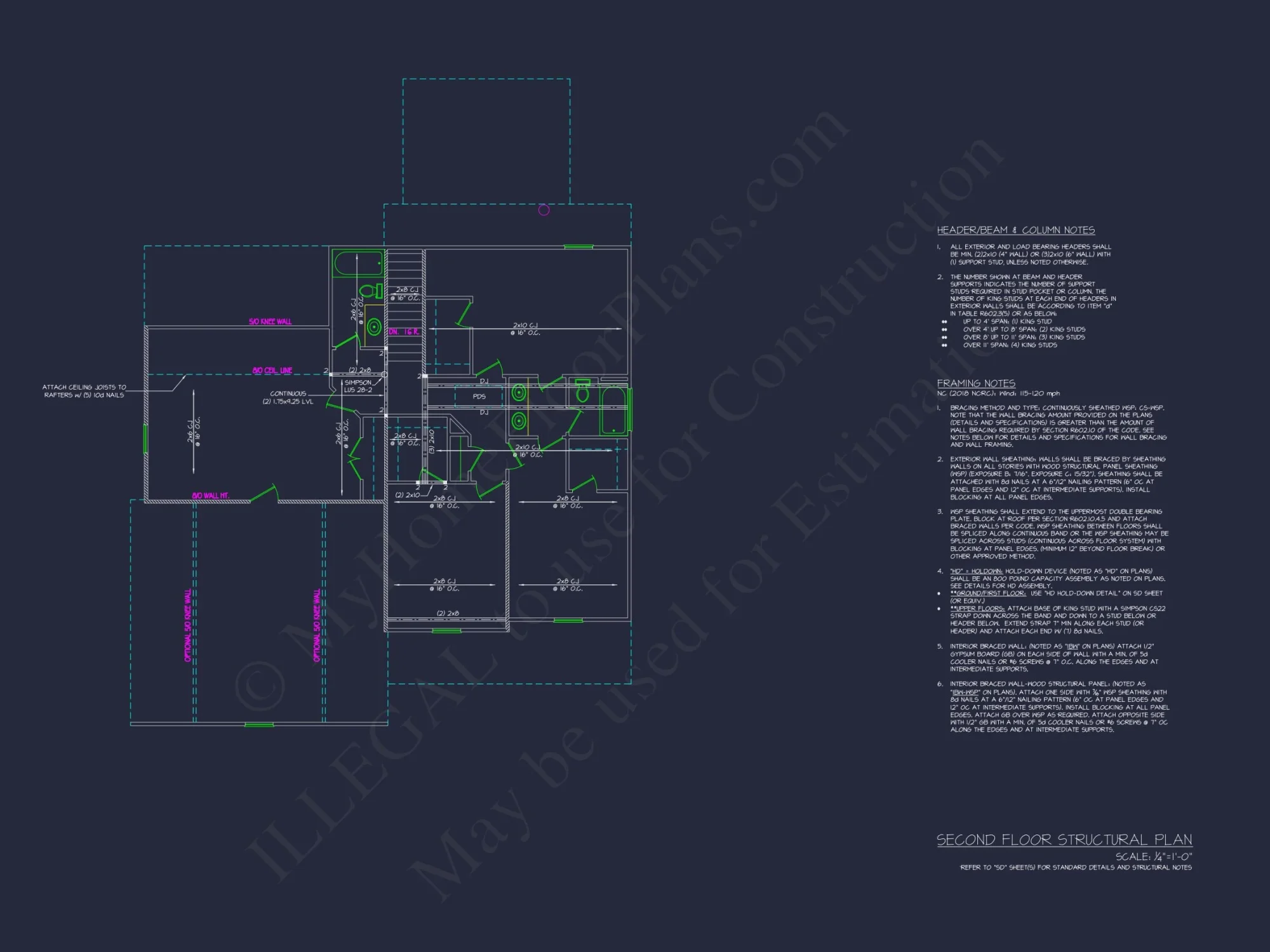 Beautiful 2-Story house Plan with Traditional CAD Designs