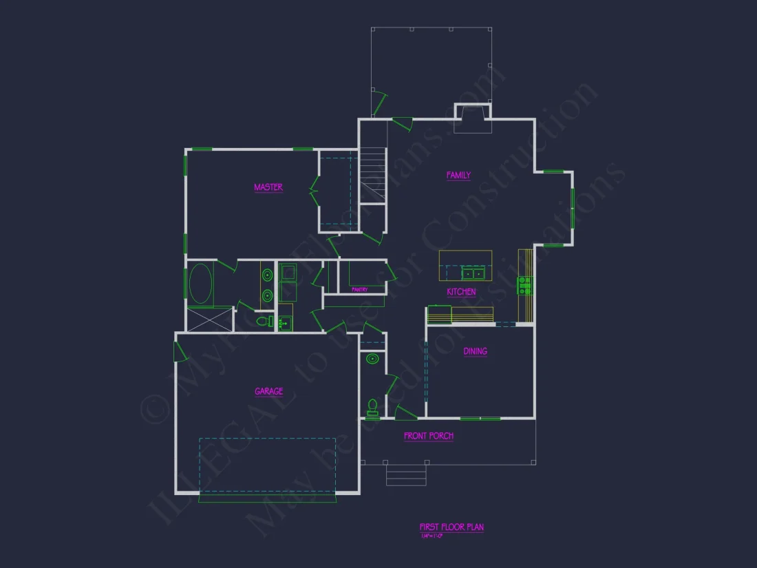 Beautiful 2-Story house Plan with Traditional CAD Designs