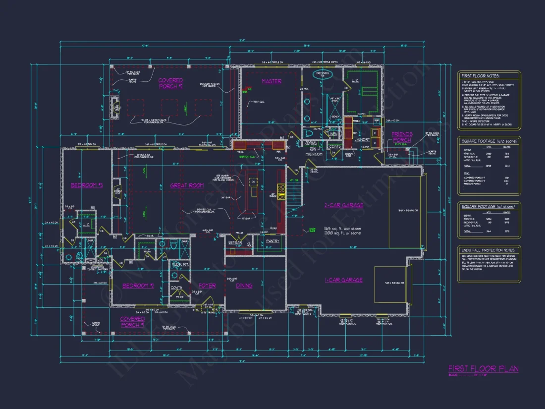 Traditional Craftsman house Plan with 1.5 Floors and Spacious Design